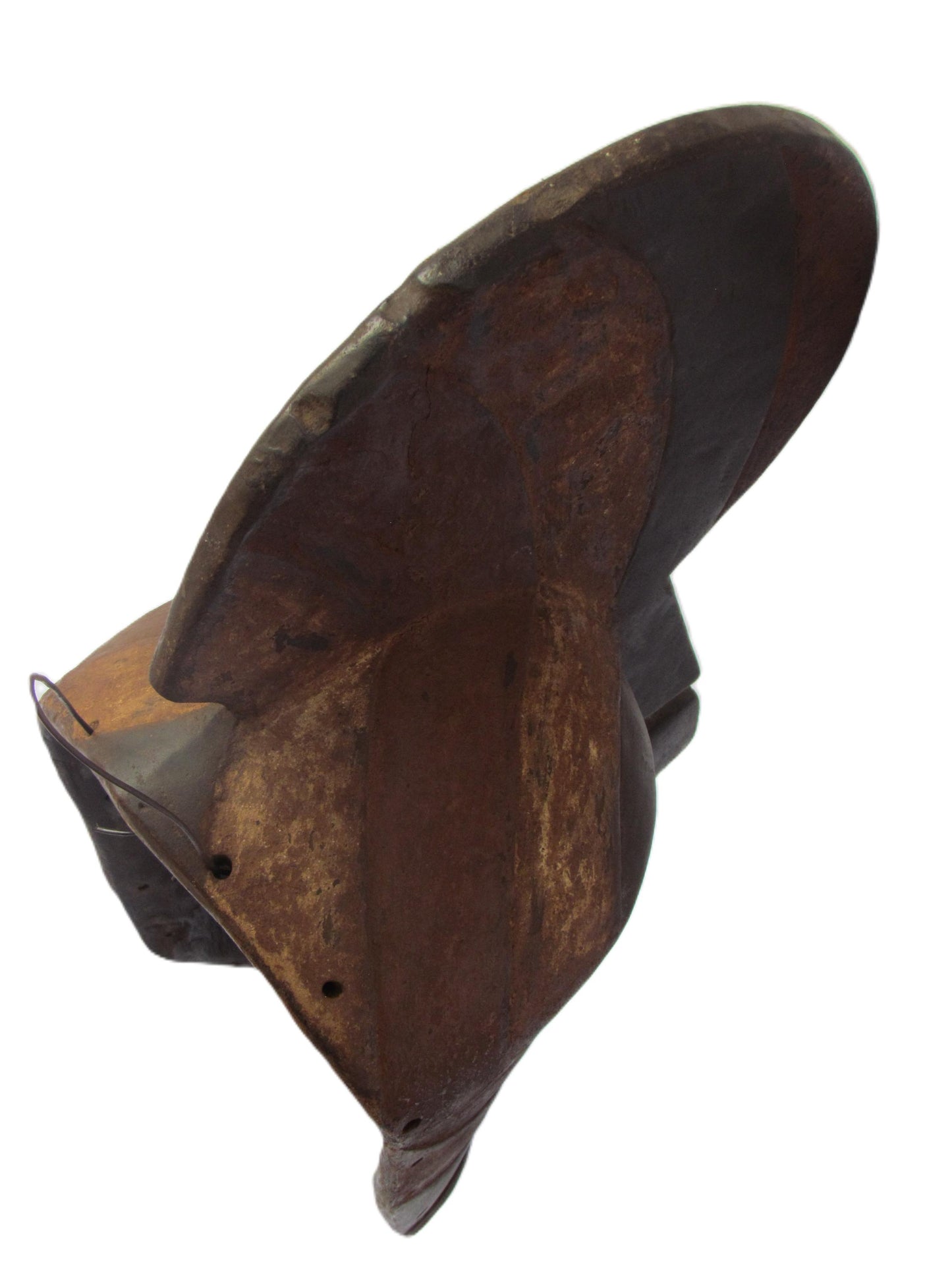 Masque en bois Kifwebe sculpté à la main vintage Songye de RDC.