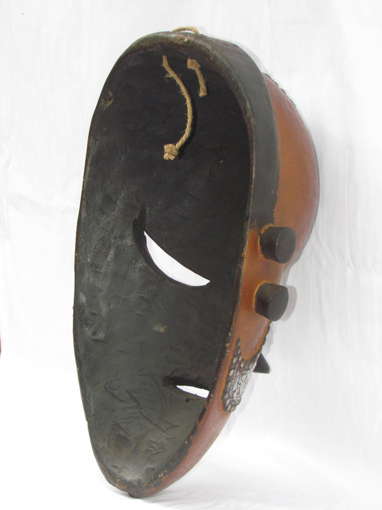 Vintage hand carved wall hanging African traditional wooden mask from D.R.C