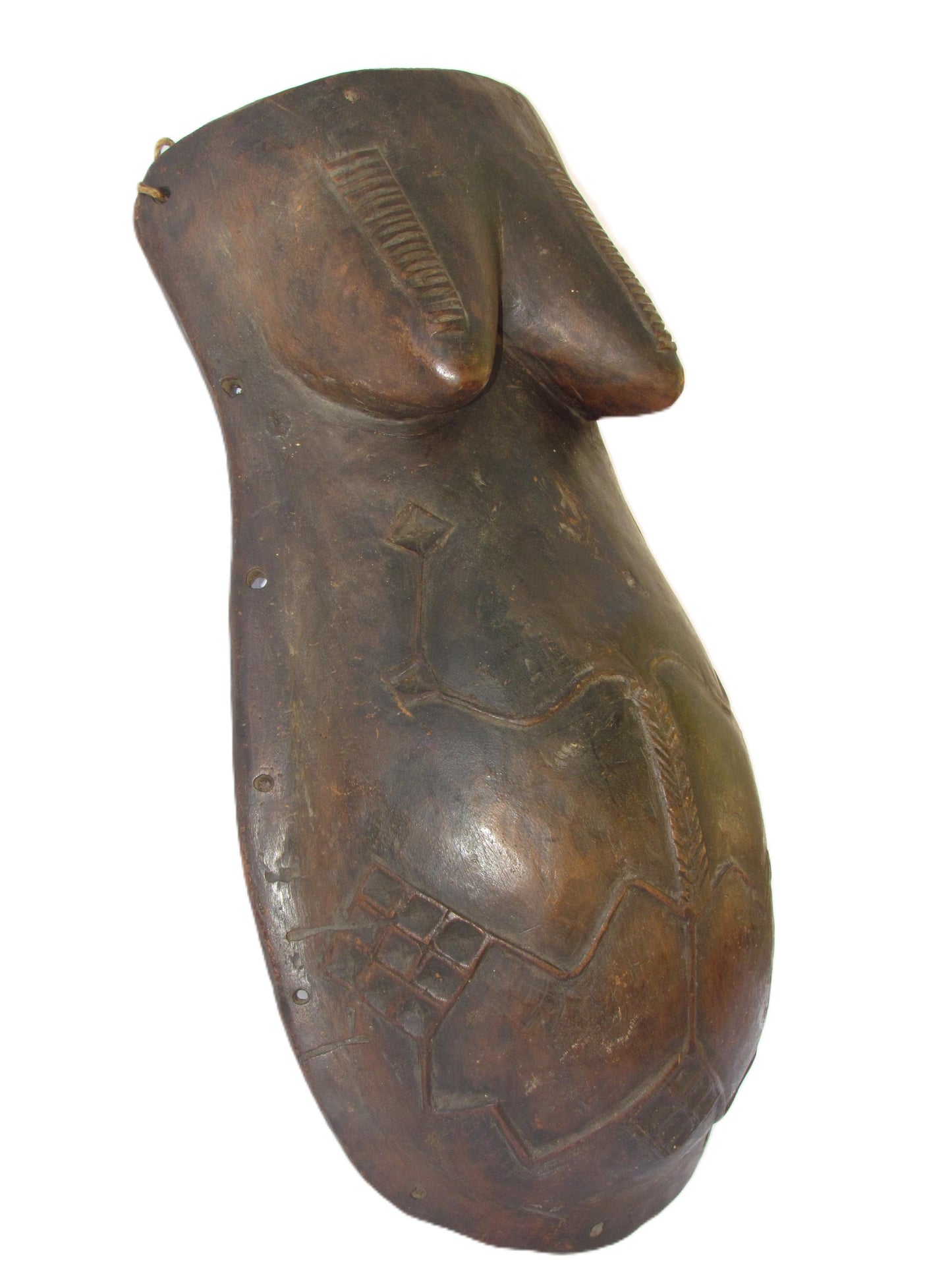 Masque de maternité traditionnel africain antique Makonde, beaux-arts de Tanzanie