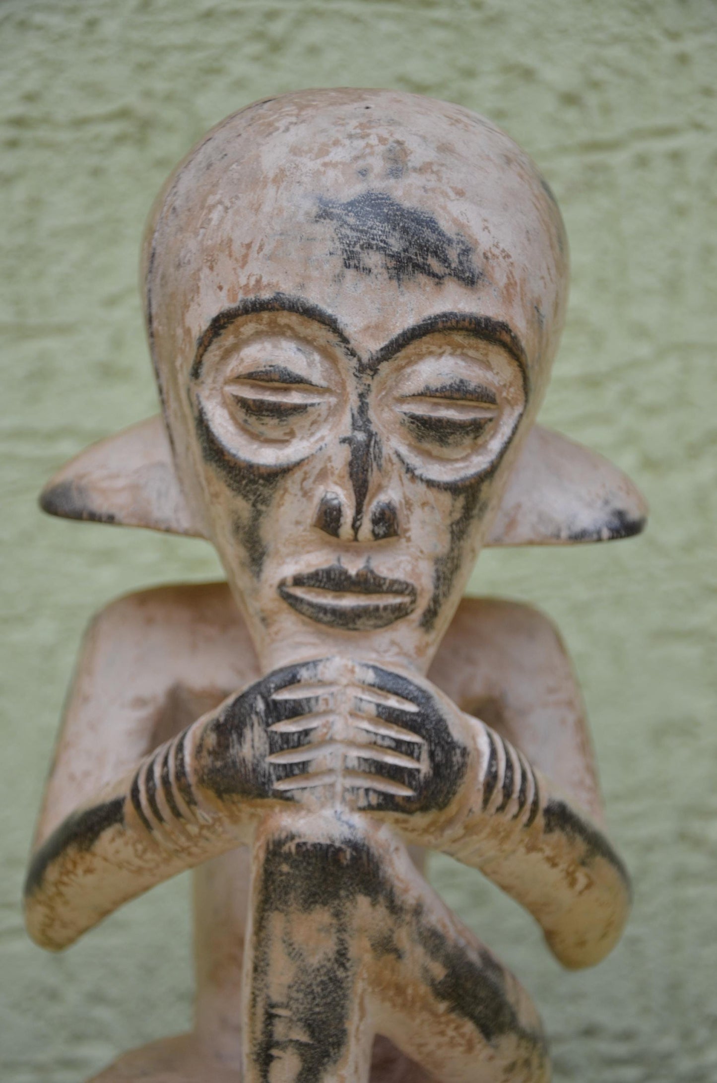 Kwele Thinker Wooden Figure | Congo Tribal Art