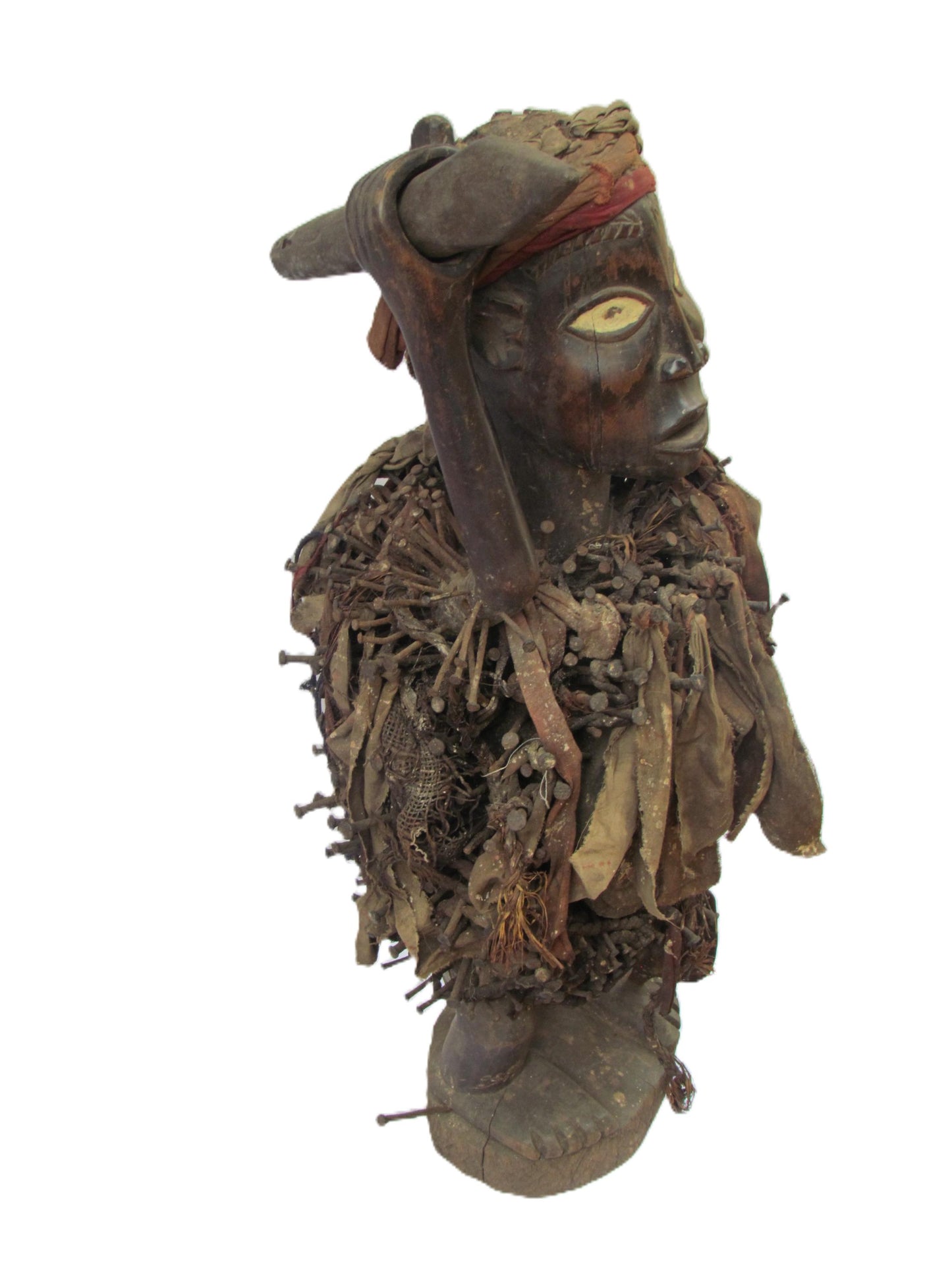 Grande statue Bakongo Nkisi Nkondi, figurine africaine de fétichisme des ongles, sculpture tribale antique du Congo, décoration spirituelle de la maison