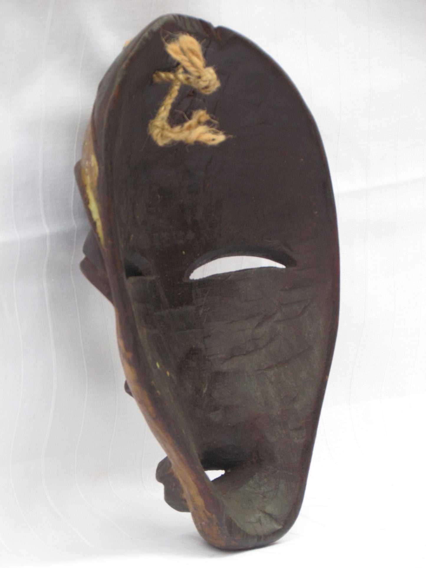 Vintage hand carved wall hanging African traditional wooden mask from D.R.C
