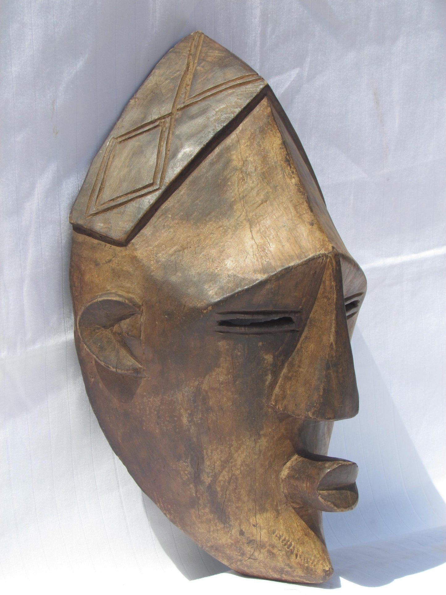 Hand carved wall hanging African traditional wooden masks from D.R.C