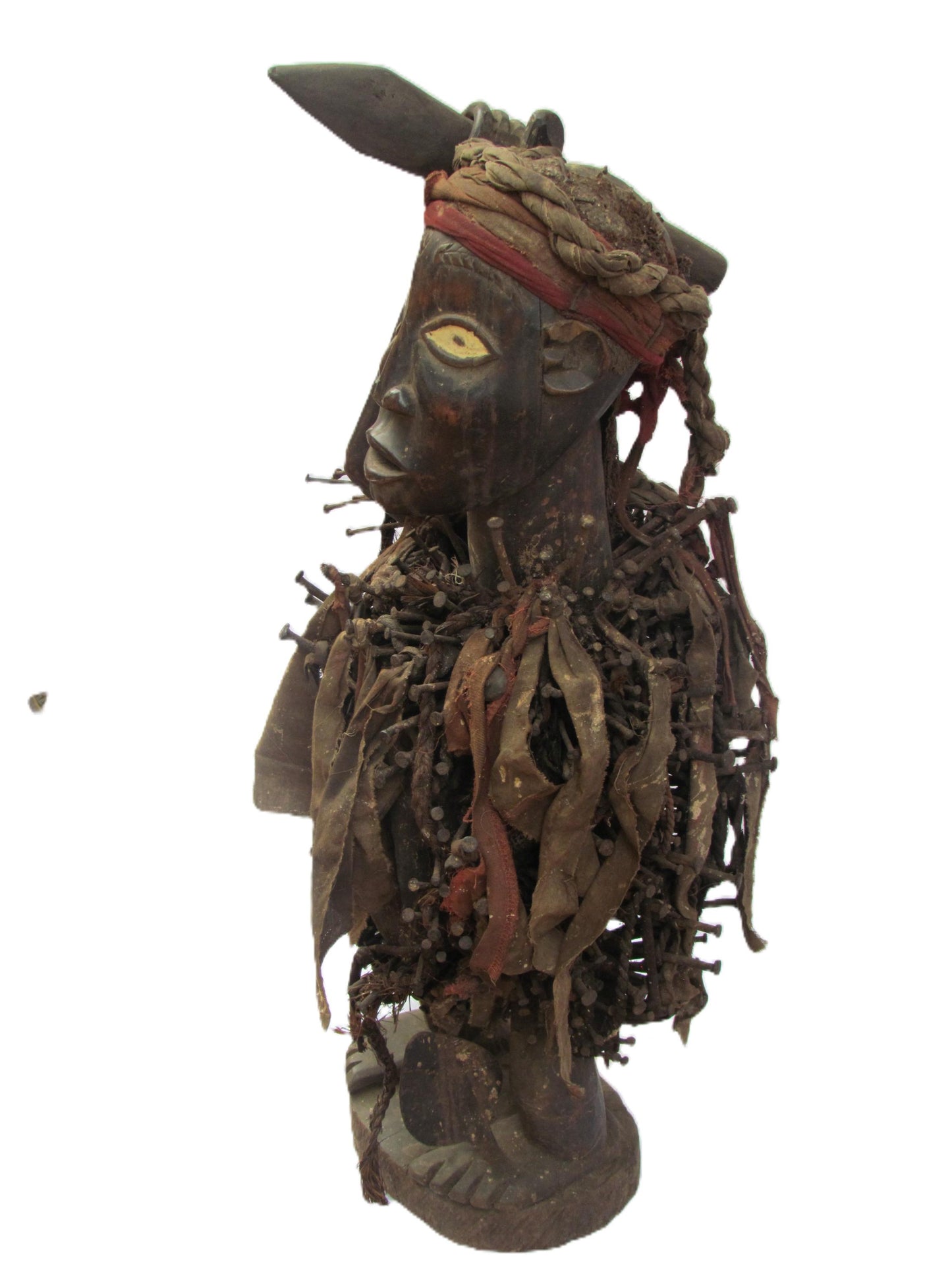 Grande statue Bakongo Nkisi Nkondi, figurine africaine de fétichisme des ongles, sculpture tribale antique du Congo, décoration spirituelle de la maison