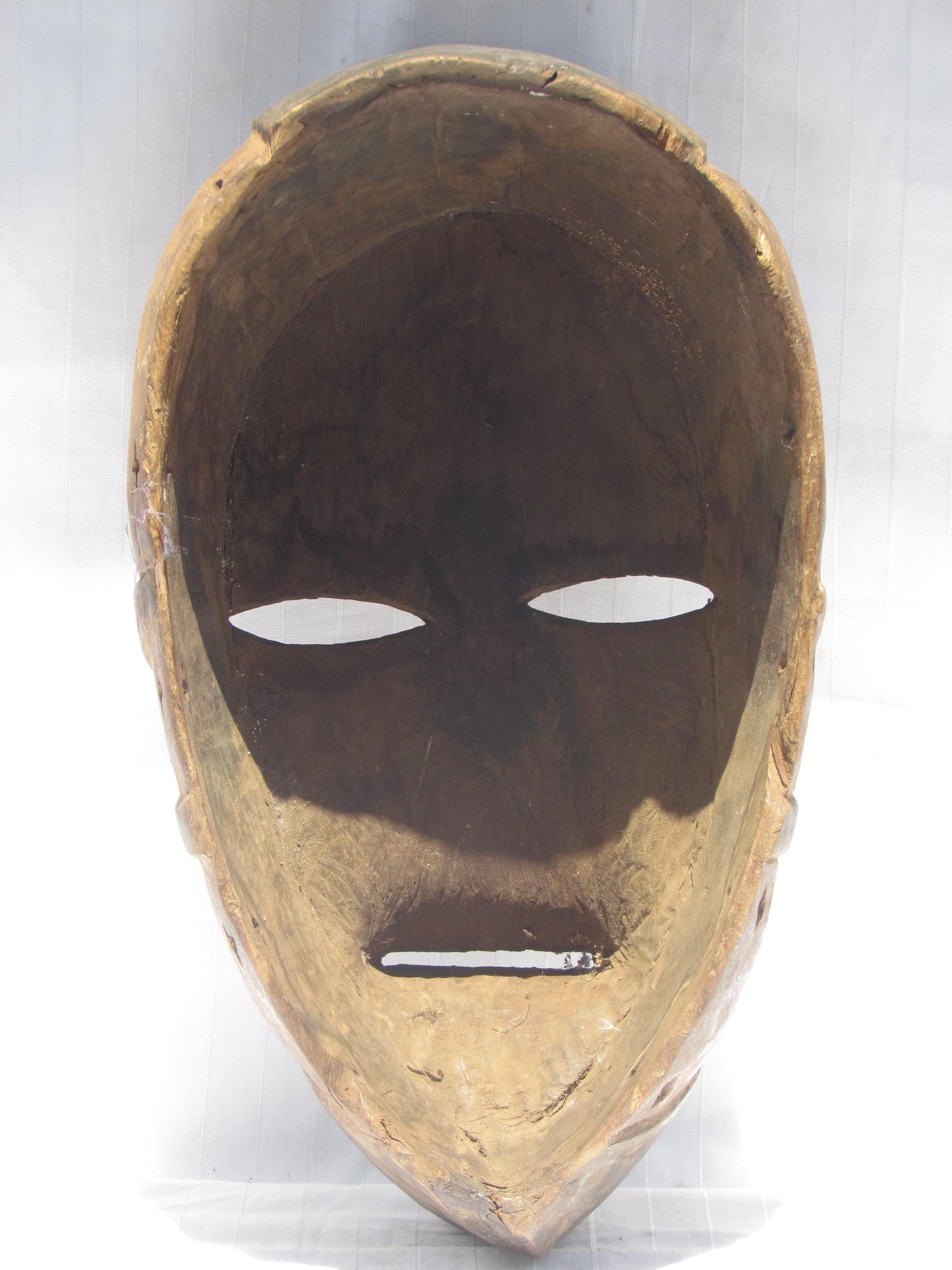 Vintage hand carved wall hanging African traditional wooden mask from D.R.C