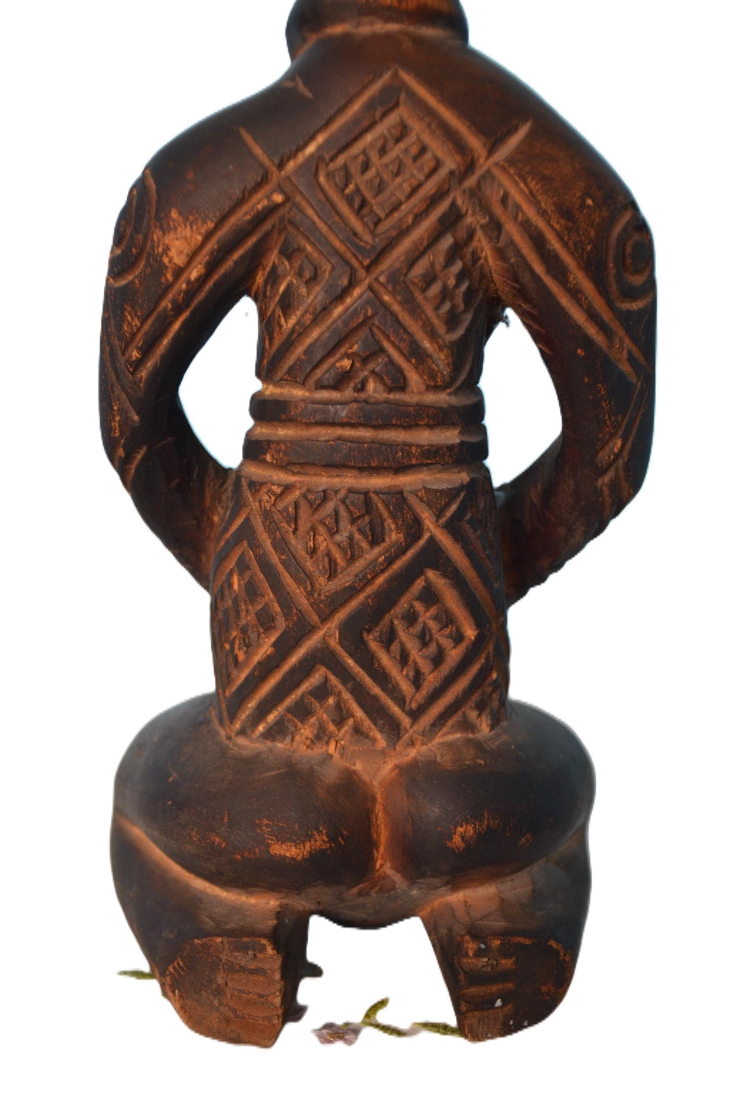 Vintage Ndengese Congo Wood Statue, Hand Carved African Tribal Ancestor Figure, DRC Folk Art