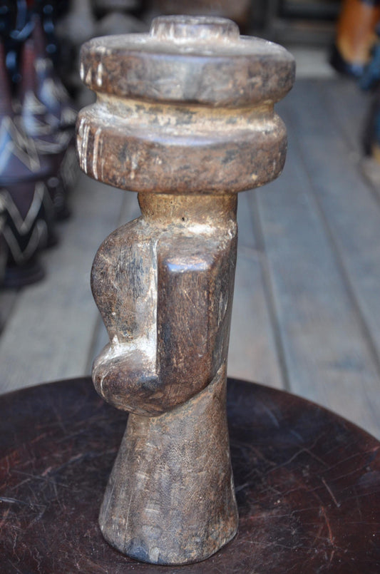 Authentic Lega Figure | Double-Disc Head | Congolese Tribal Sculpture