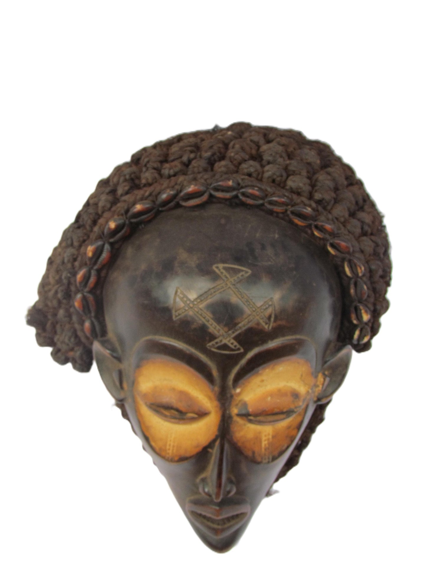 Original DRC Chokwe Tribe Mask Vintage Art African Wall Hanging Deco Antique Shelf Table.