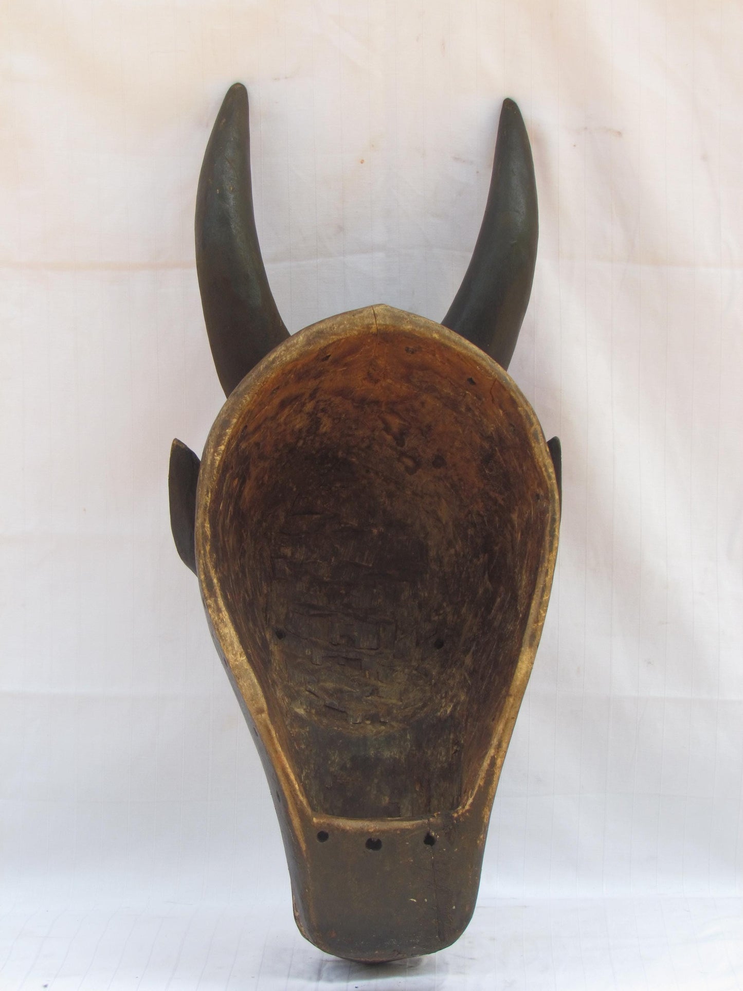 Vintage hand carved wall hanging African traditional wooden mask from D.R.C