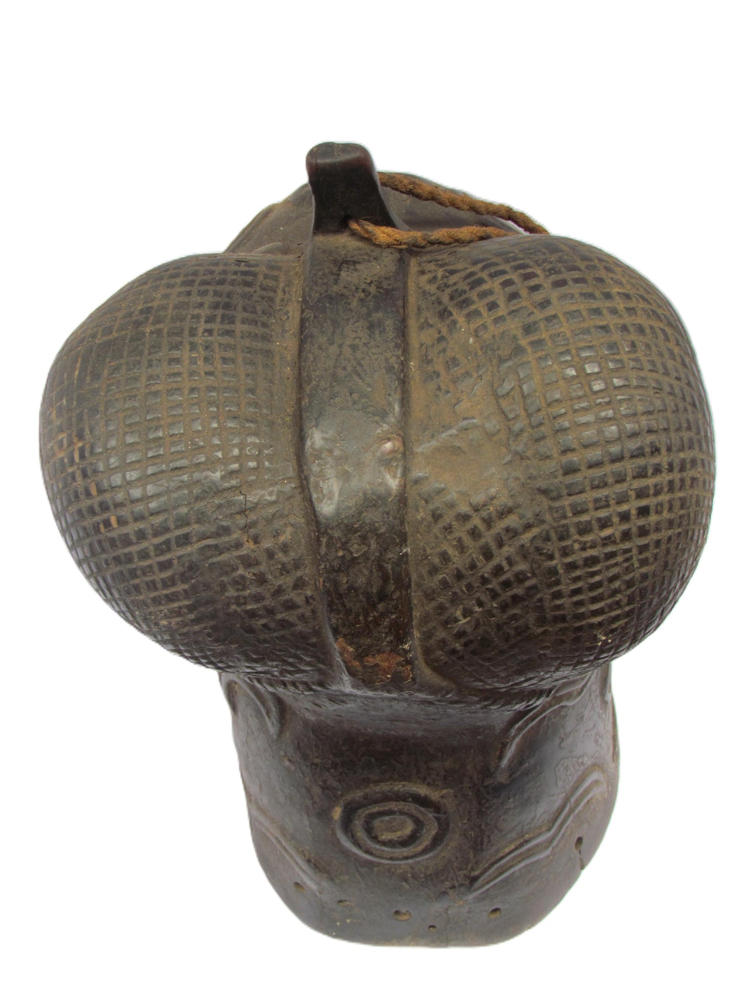 On Sale Intriguing Lulua Mask - Hand-Carved Wood Democratic Republic of the Congo Ritual Artifact Cultural Wall Hanging Earthy Brown