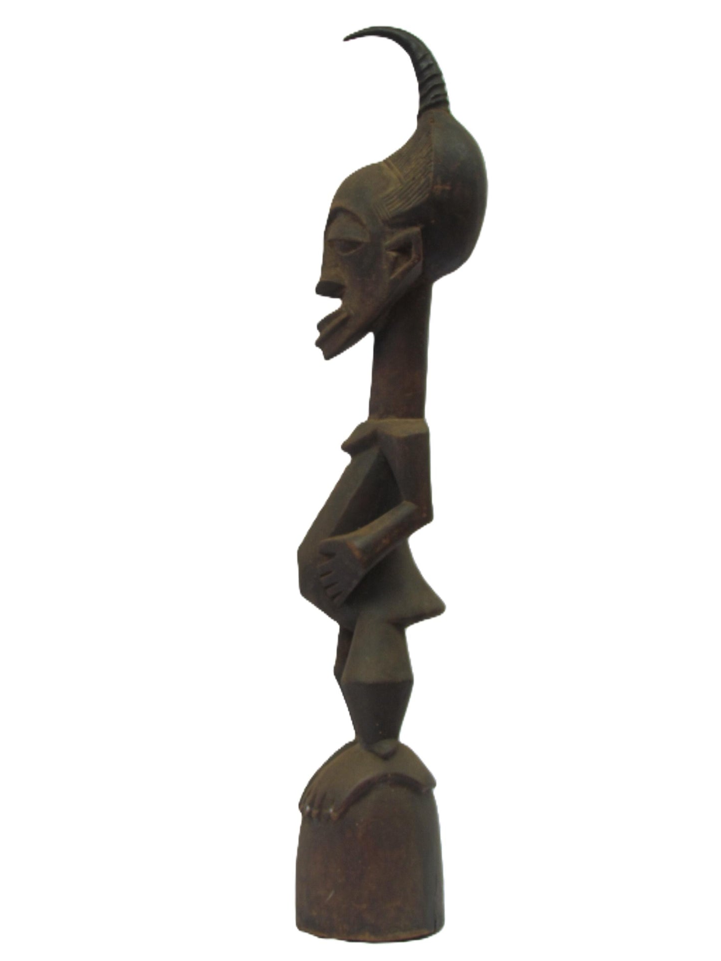 Art africain noir Songye Kifwebe du Congo / Décoration artisanale unique / Objet de collection culturel ethnique