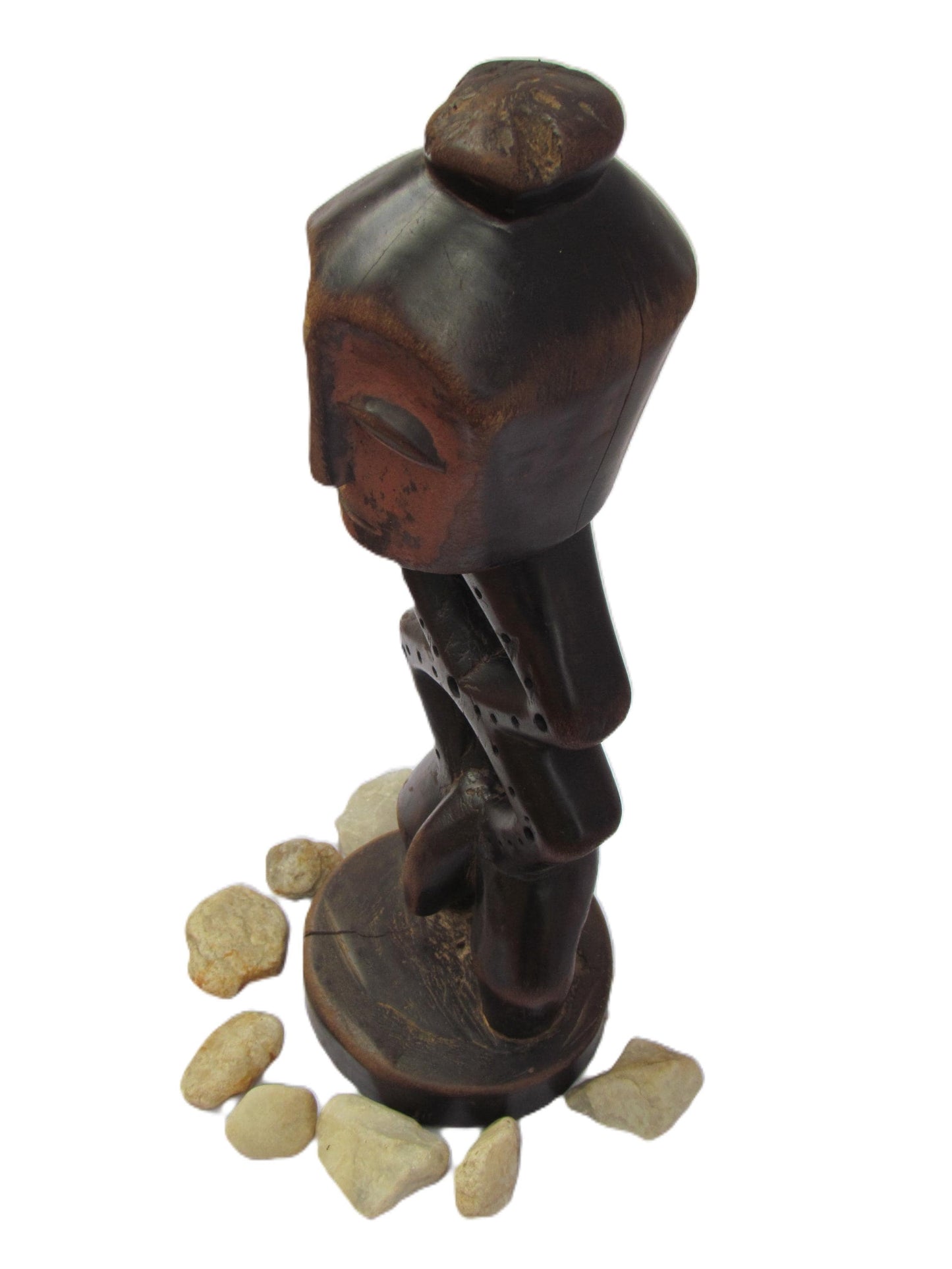 Statue tribale Mituku – Sculpture en bois congolaise antique rare | Figurine primitive artisanale | Art africain au sol ou au mur