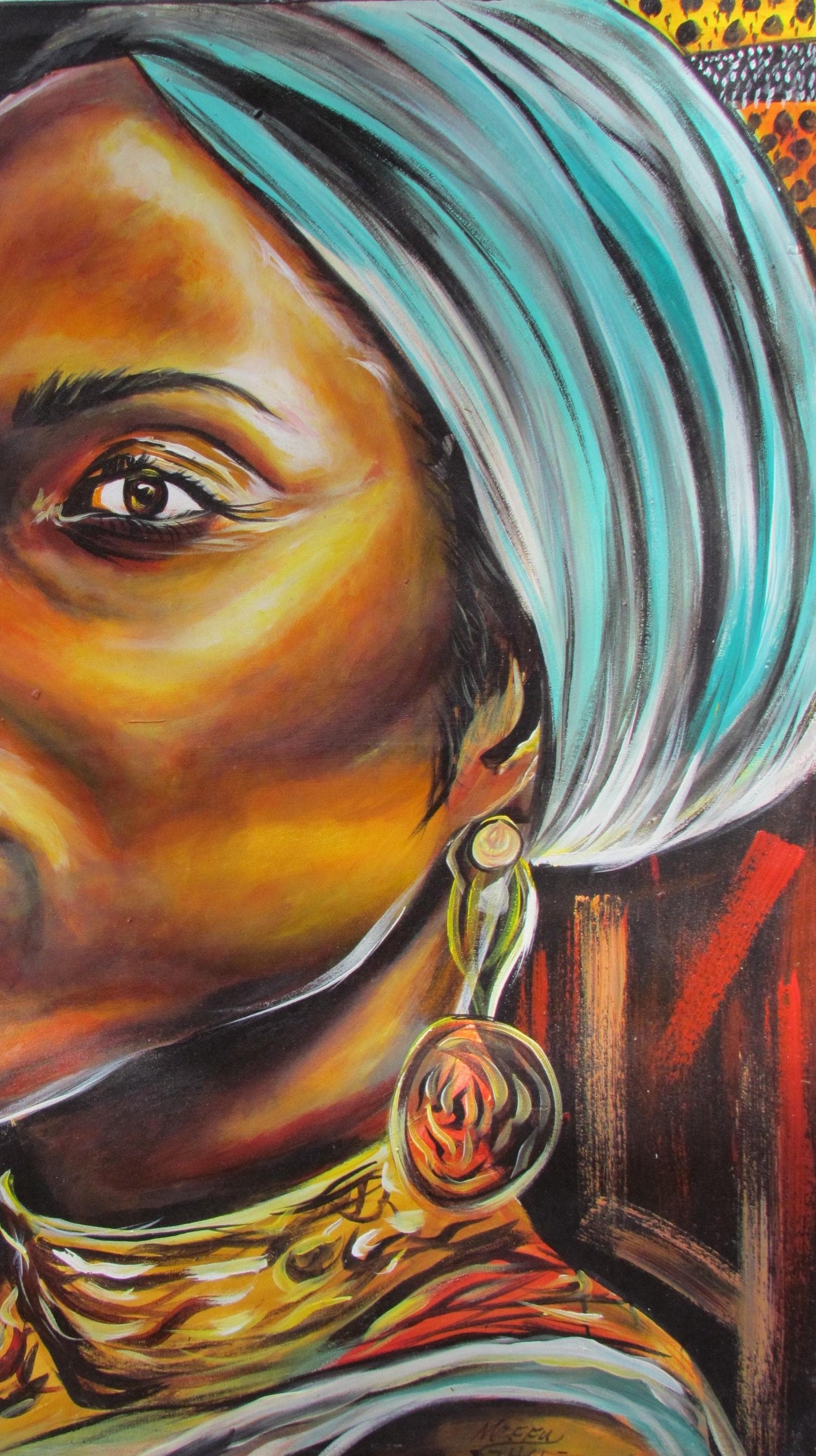 Décoration murale femme africaine | Impression sur toile femme noire | Décoration d'intérieur afro-américaine