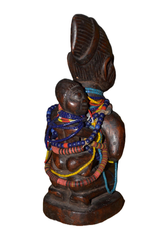 Authentic Mumuye Statue | Nigerian Tribal Figure | Abstract Wood Sculpture