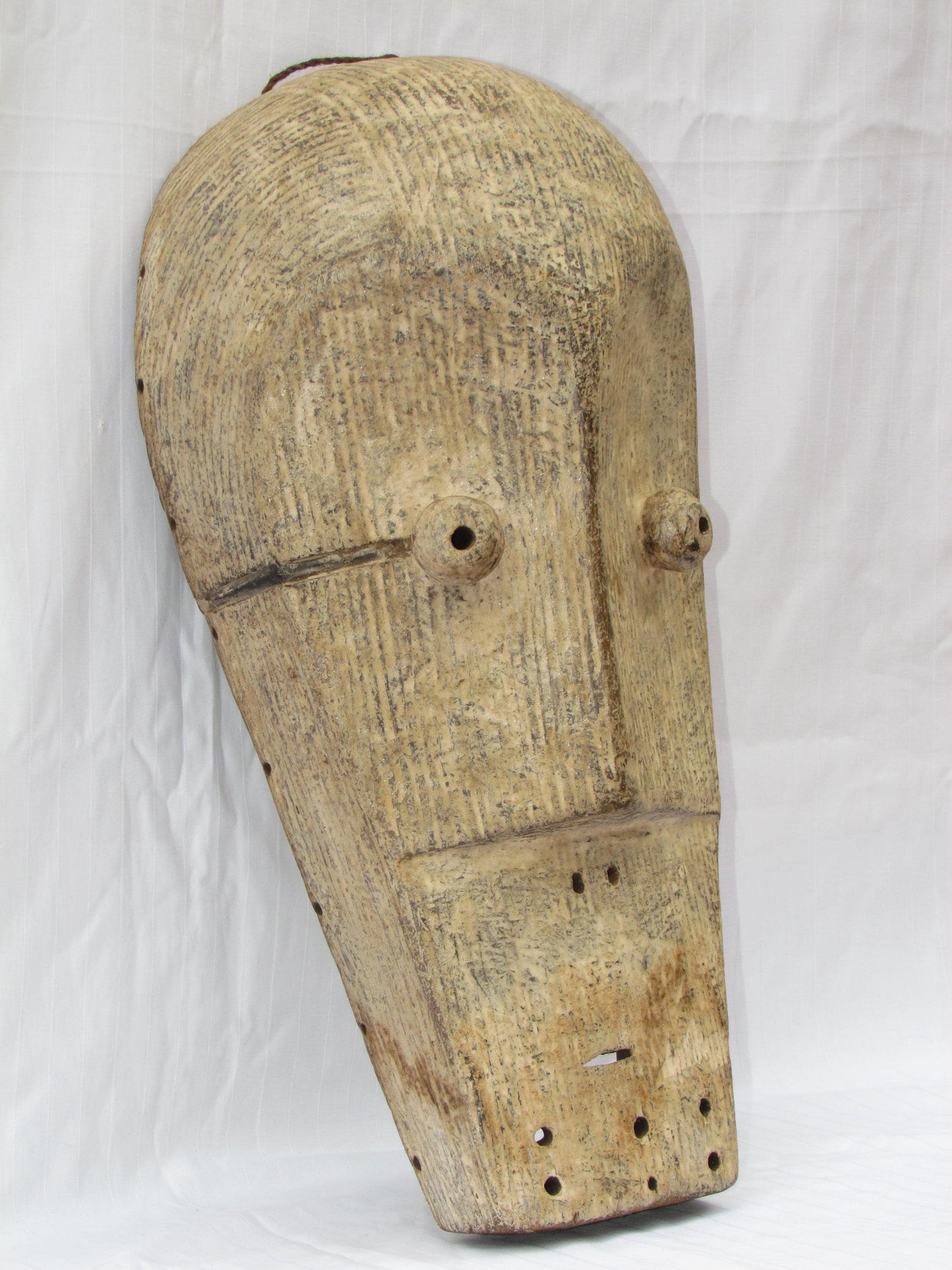 Vintage hand carved wall hanging African traditional wooden mask from D.R.C