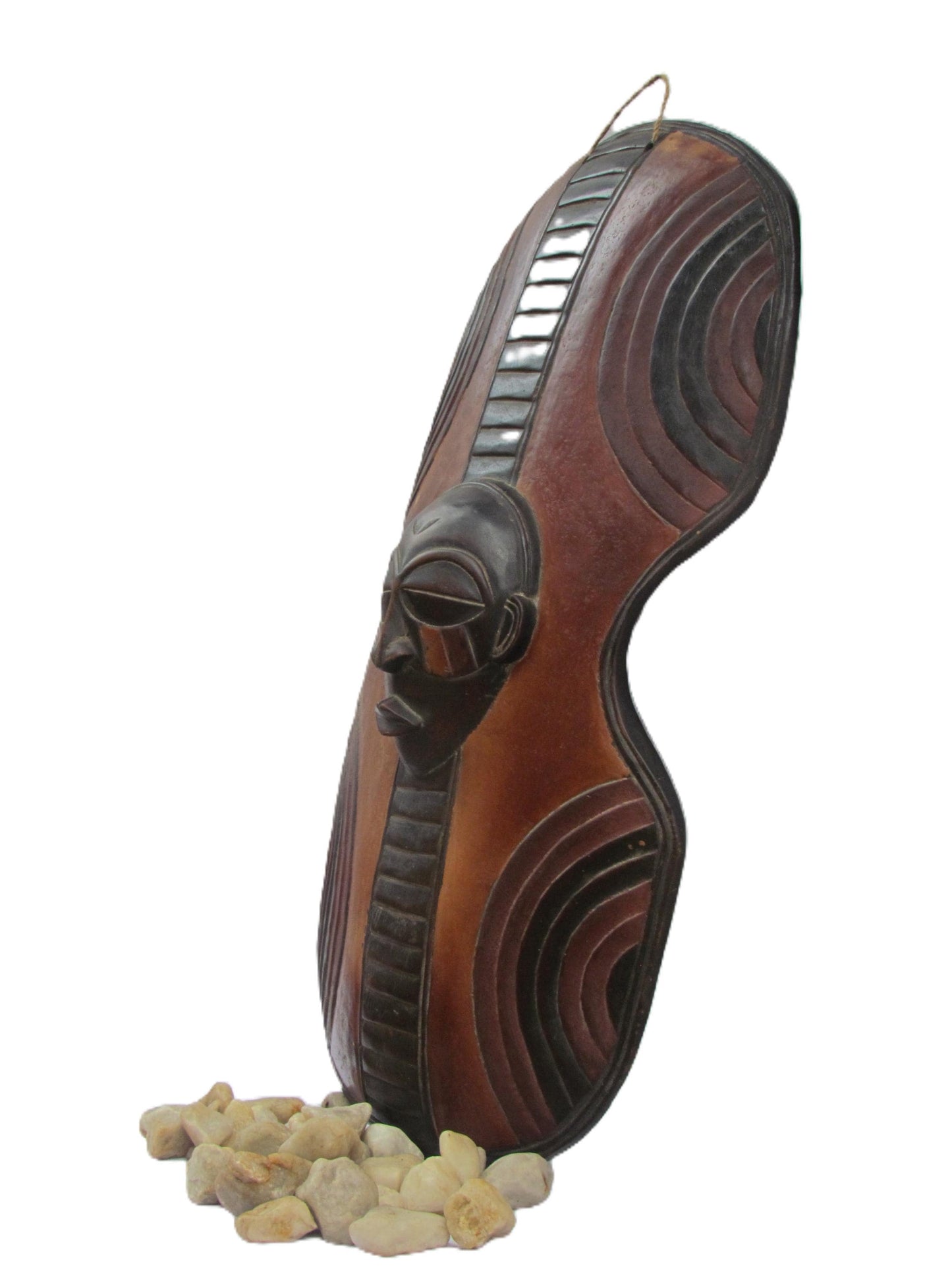 Chokwe Shield Wall Art | Handcarved African Decor | Tribal Wood Shield | Congo Art