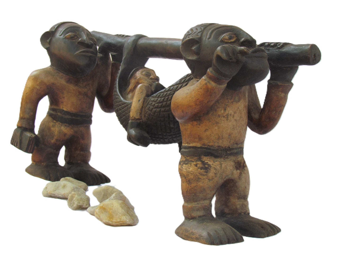 Un maître colonial porté par des Congolais – Art du début du XXe siècle | Mouvement de Lubumbashi | Peinture africaine postcoloniale