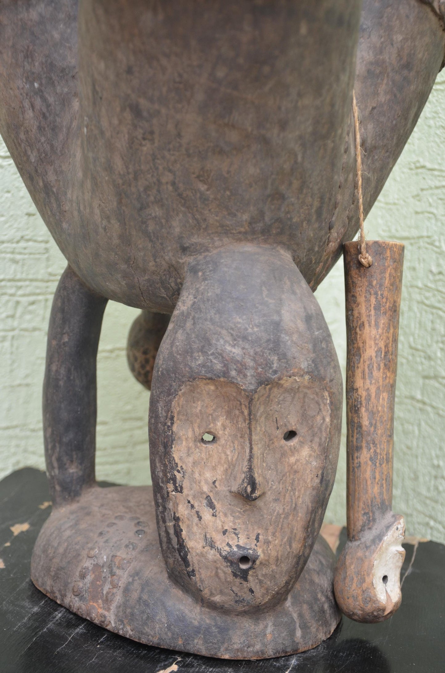 Authentic Pende/Kuba Traditional Double Drum | Congolese Art