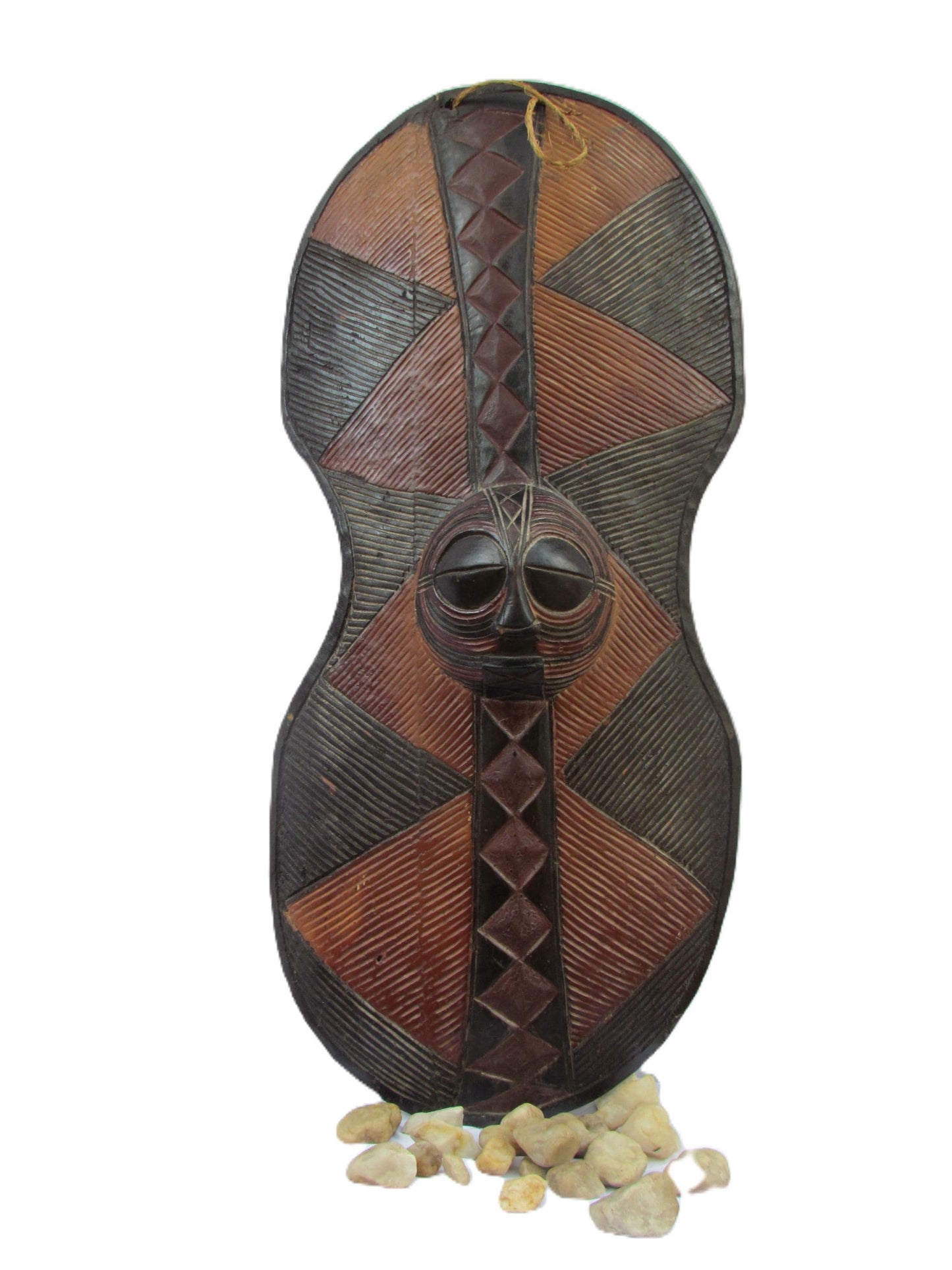Luba Mask Shield | Congo Tribal Art | African Wall Decor | Handcarved Wood Art
