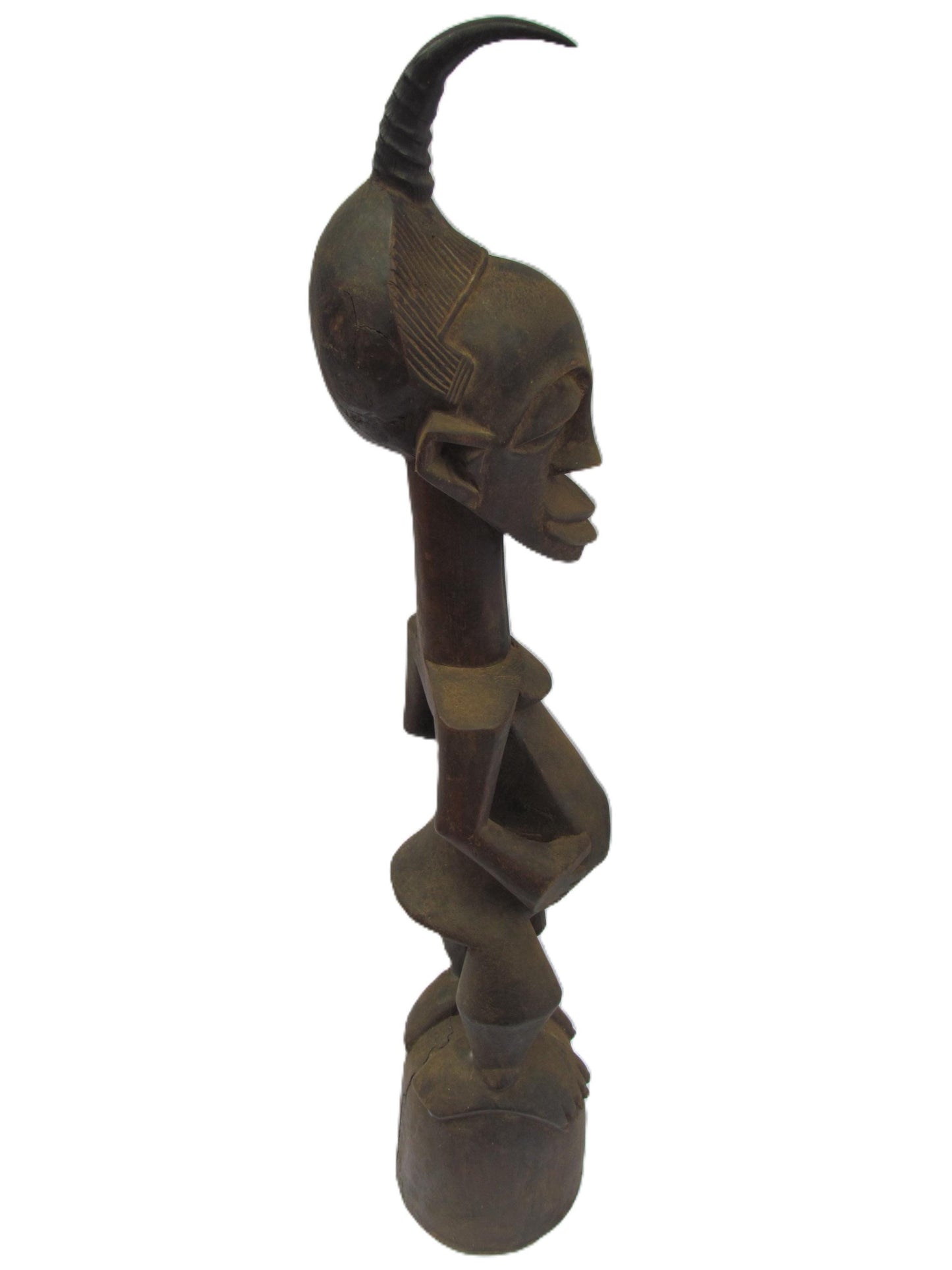 Art africain noir Songye Kifwebe du Congo / Décoration artisanale unique / Objet de collection culturel ethnique