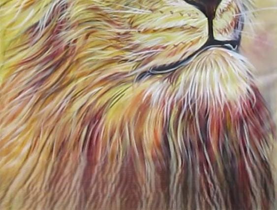 Impression sur toile représentant un lion majestueux | Décoration murale représentant un grand félin puissant | Portrait animalier | Cadeau pour la maison et le bureau