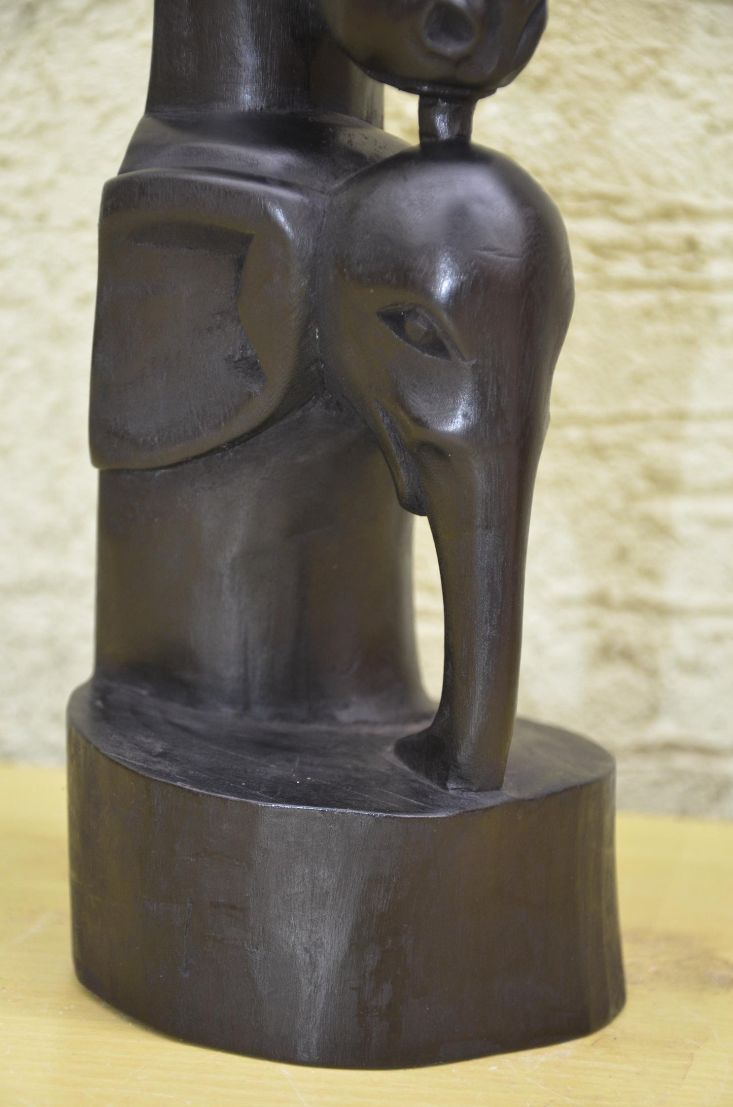 African Wooden Wildlife Totem Sculpture | Tiered Animal Art