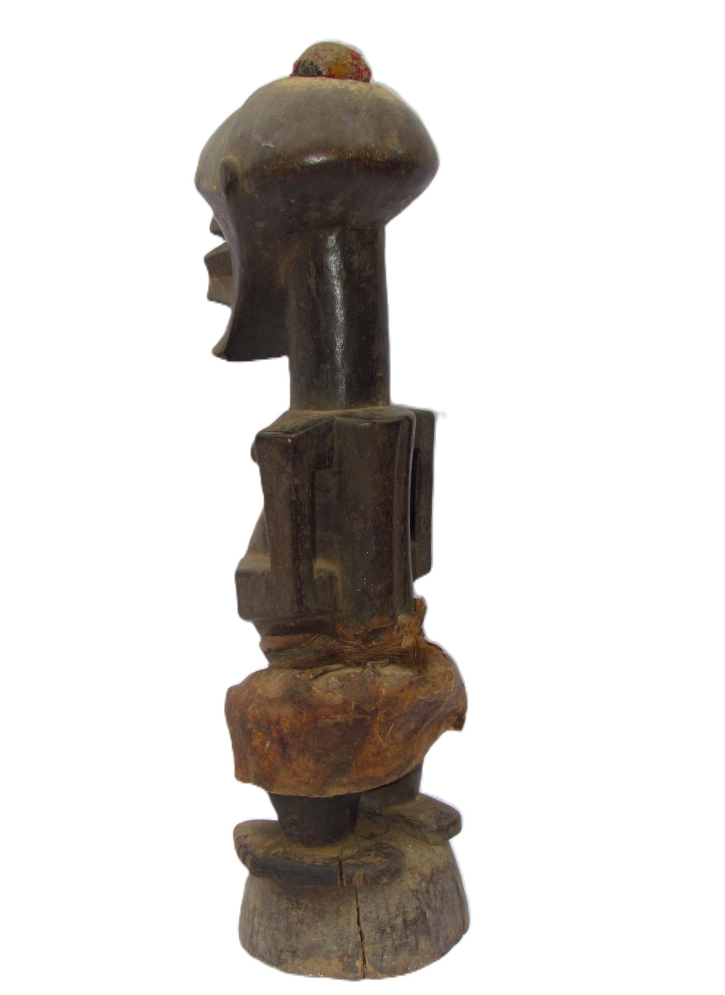 Une statue tribale originale en bois « Amitié » de Songye, datant de la RDC.