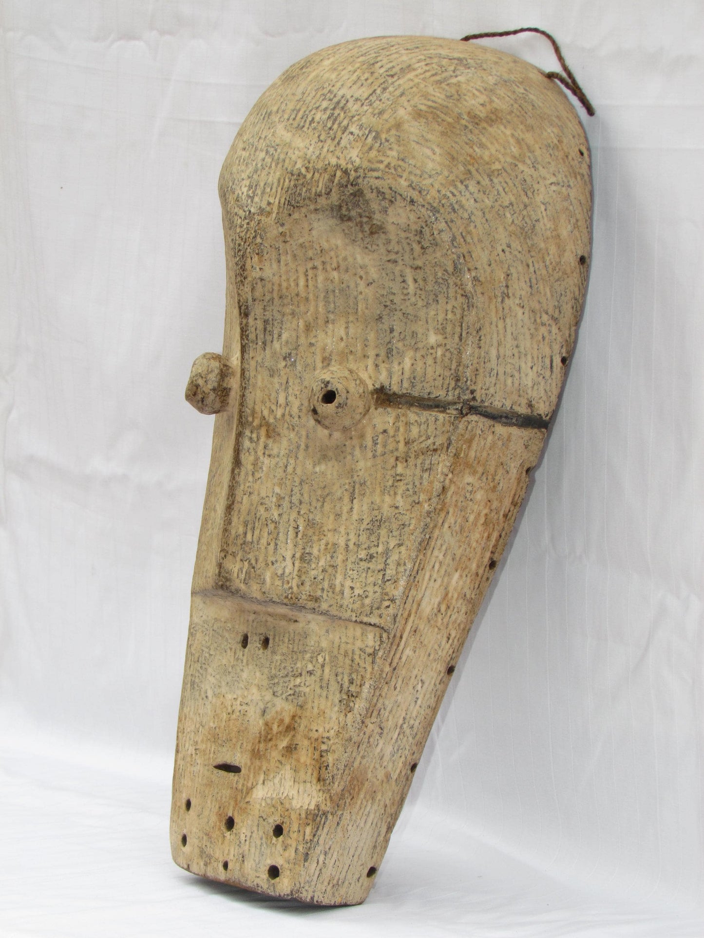 Vintage hand carved wall hanging African traditional wooden mask from D.R.C