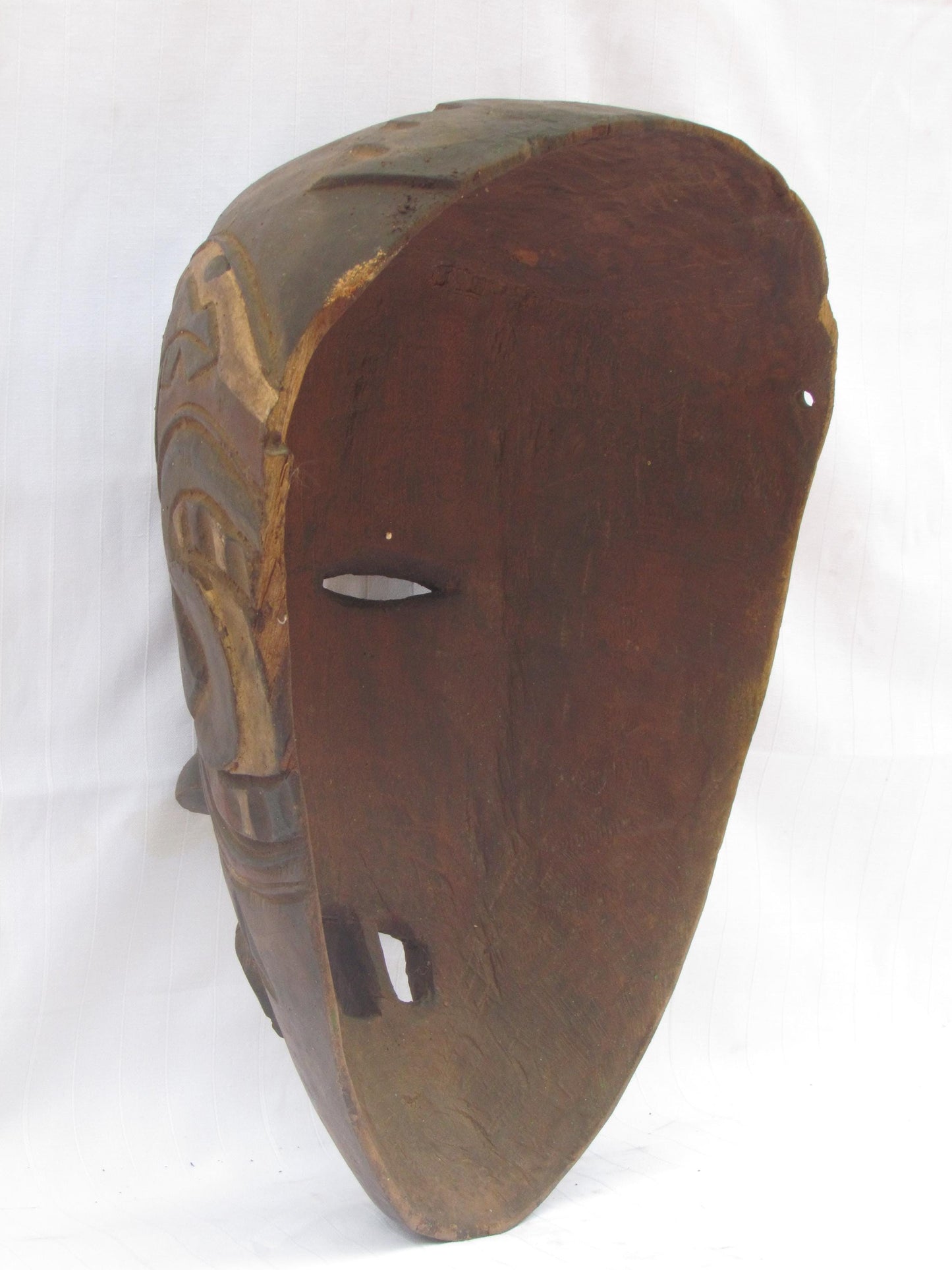 Hand carved wall hanging African traditional wooden mask from D.R.C