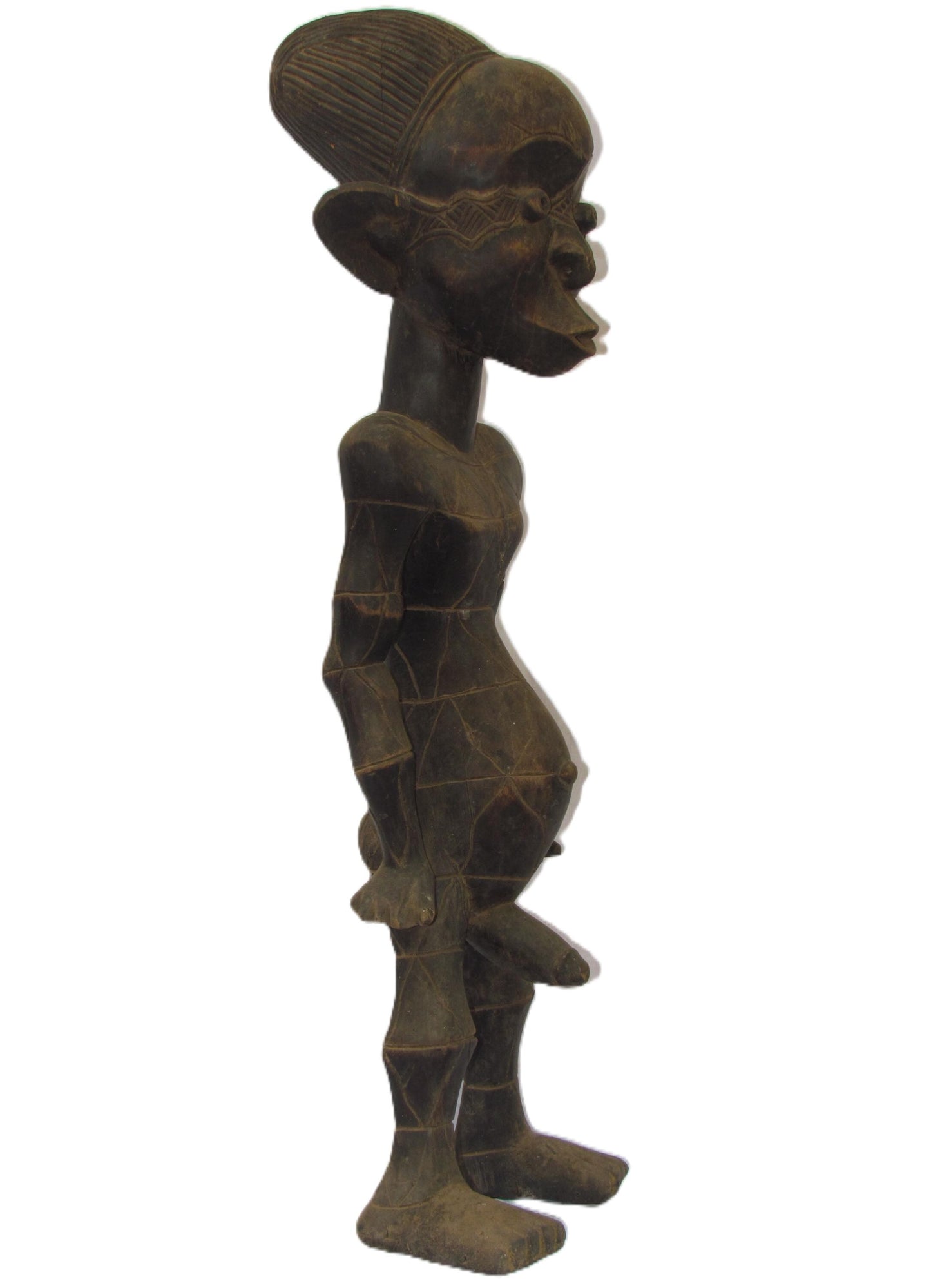 Grande statue de Mangbetu sculpture Congo RDC Art Tribal Africain