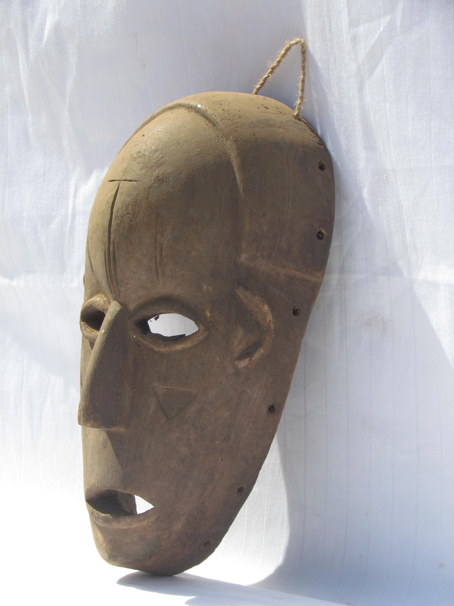 Hand carved wall hanging African traditional wooden masks from D.R.C