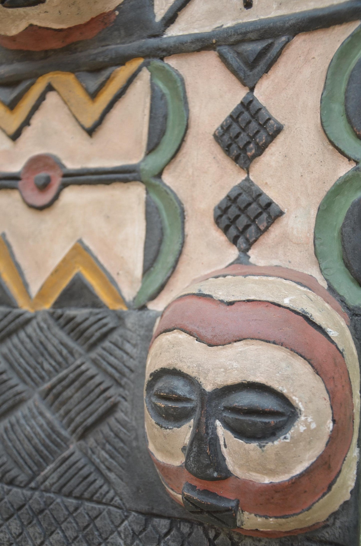 Authentic African Multi-Mask Wall Panel | Tribal Totem Art
