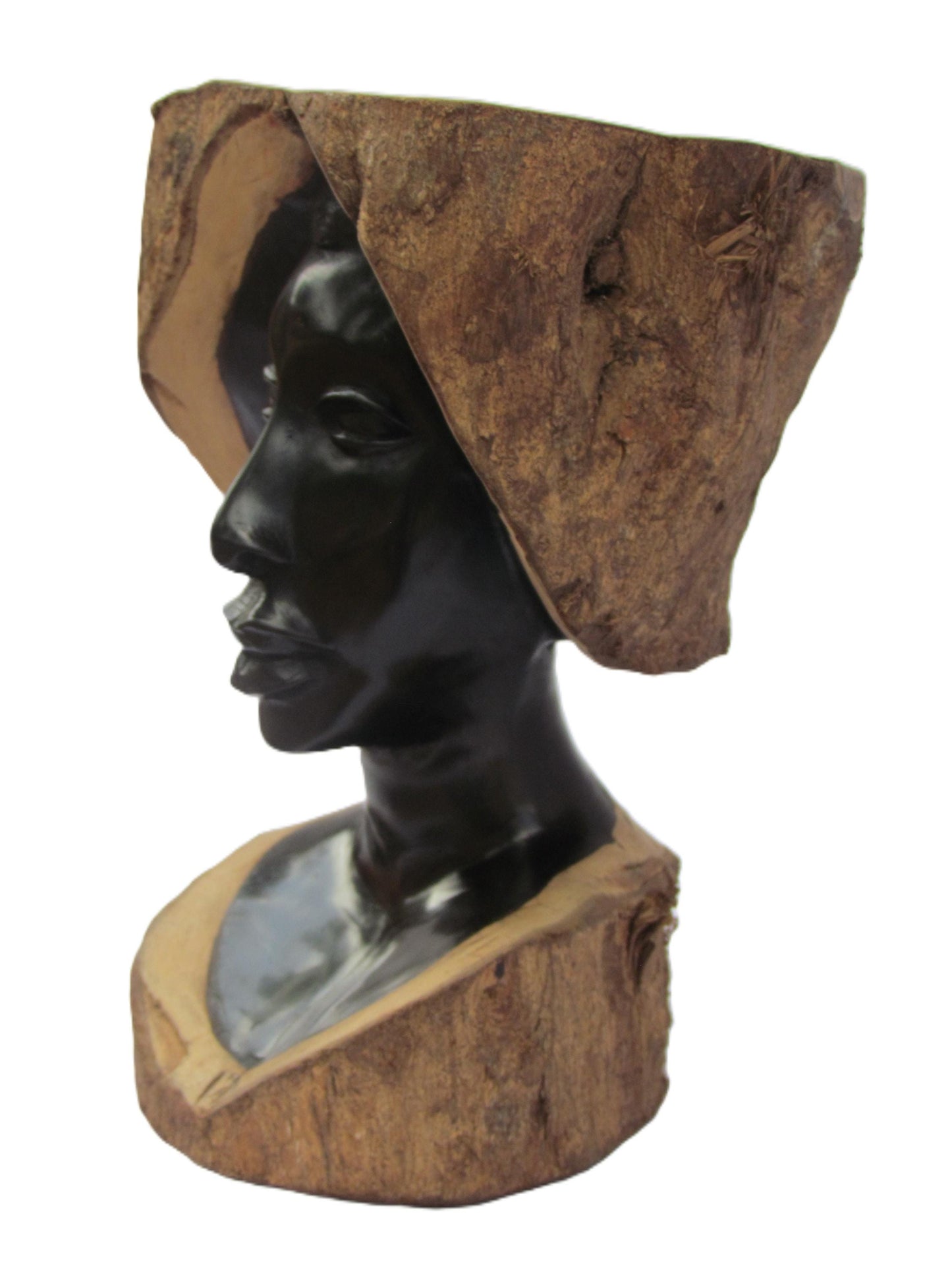 Une belle et superbe sculpture en ébène bicolore de la RDC.