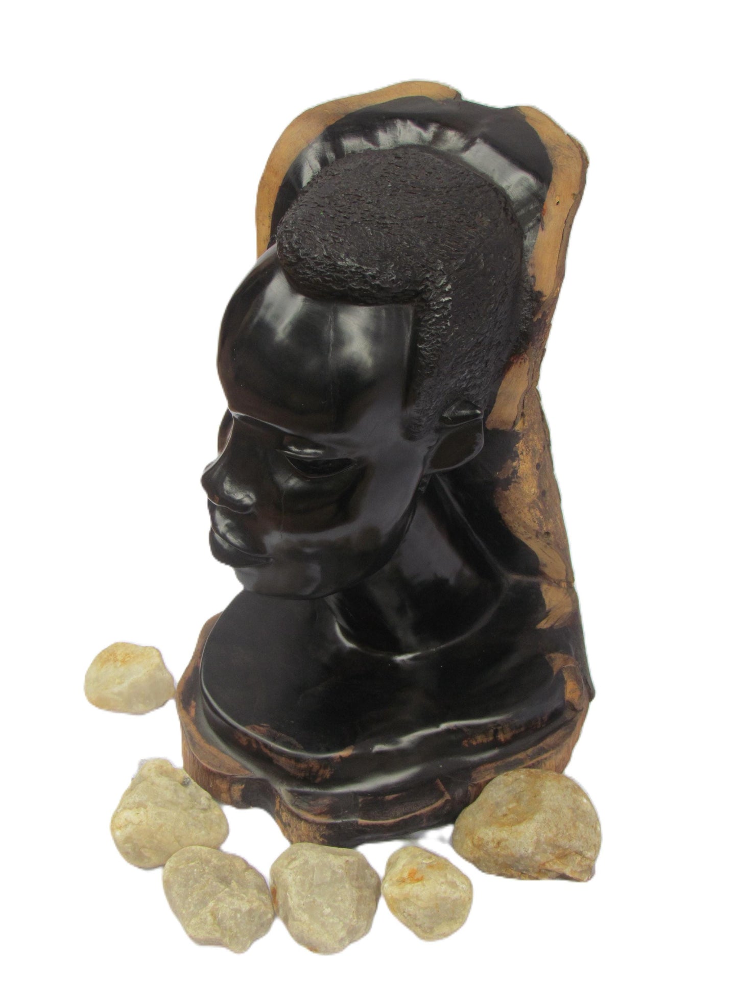 Statue de femme Makonde – Sculpture en bois d'ébène sculptée à la main de Tanzanie – Cadeau d'art africain