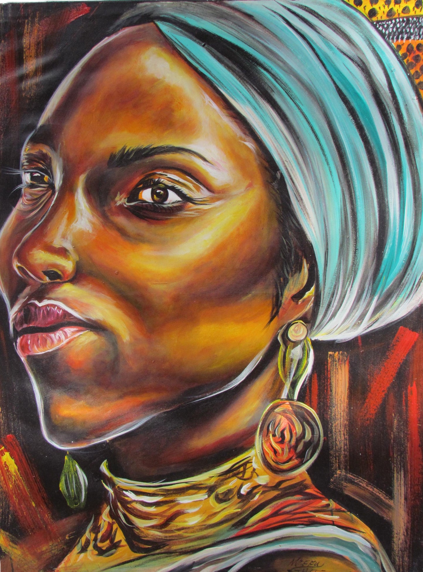 Décoration murale femme africaine | Impression sur toile femme noire | Décoration d'intérieur afro-américaine