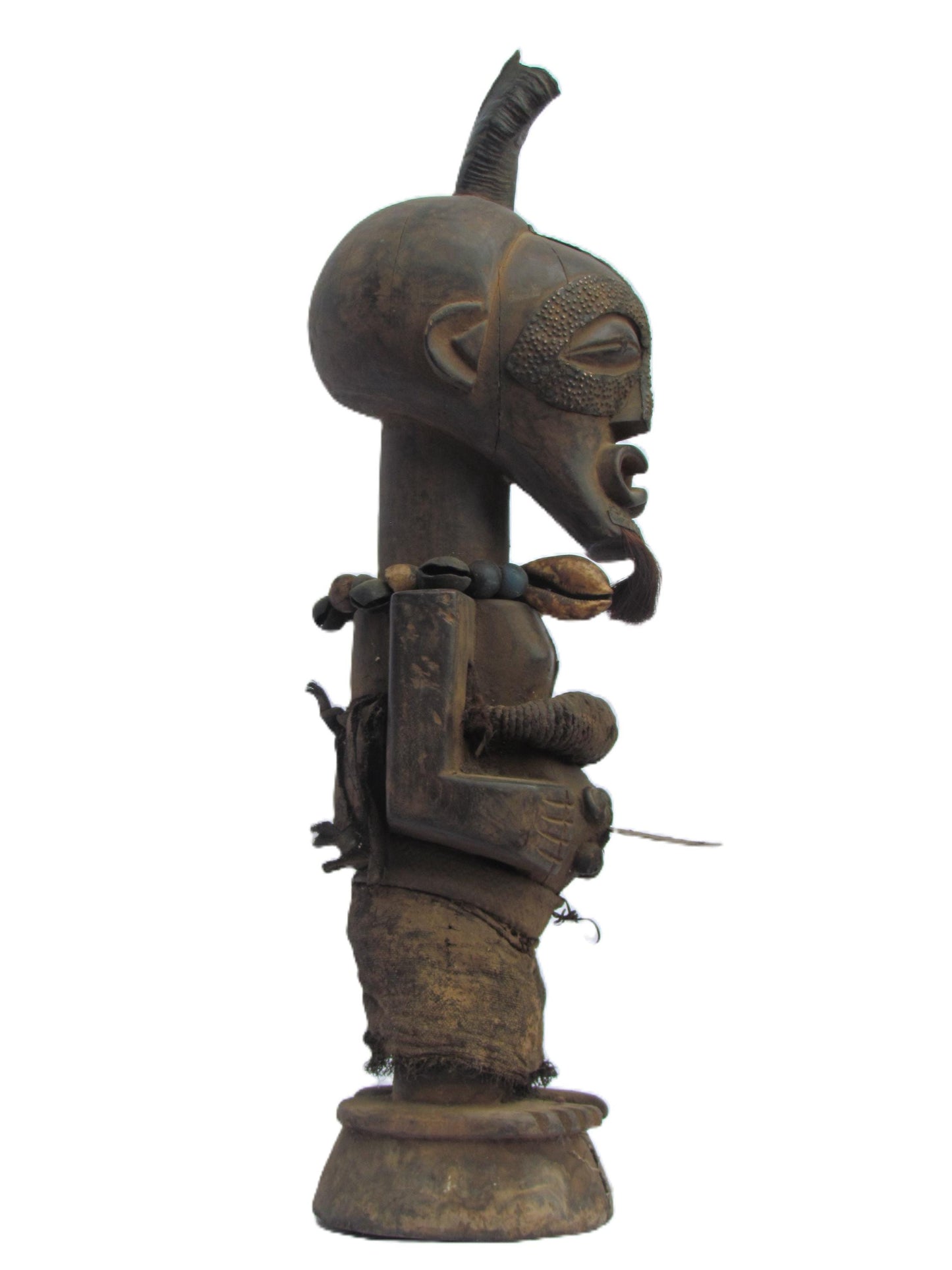 Figurine Songye Kifwebe Manjiante, sculpture tribale antique du Congo, statue d'esprit africain sculptée à la main, art centrafricain