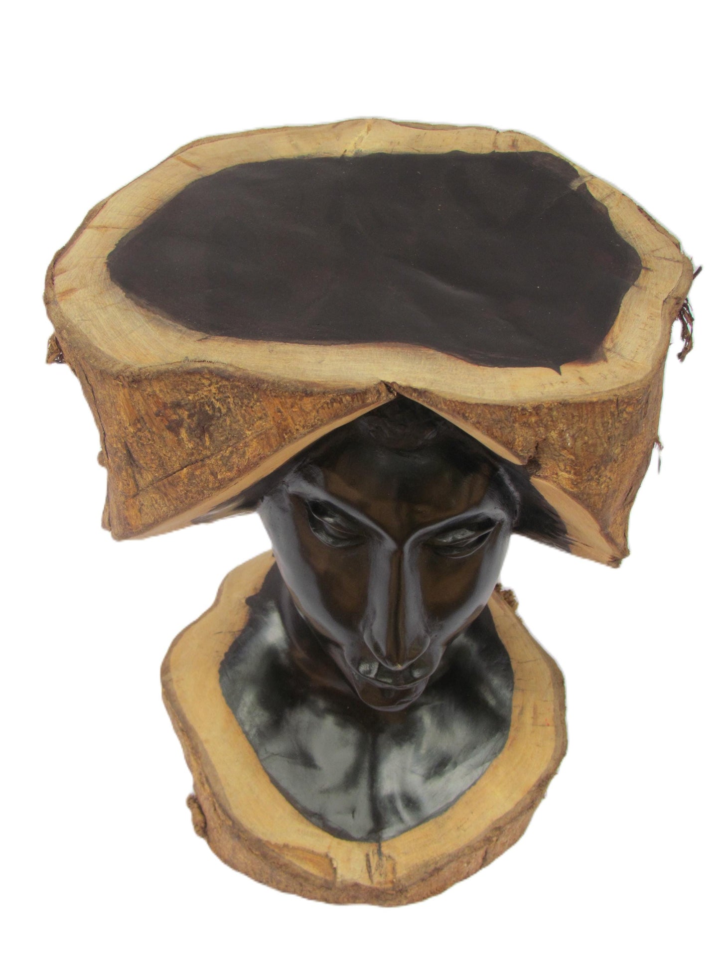 Une belle et superbe sculpture en ébène bicolore de la RDC.