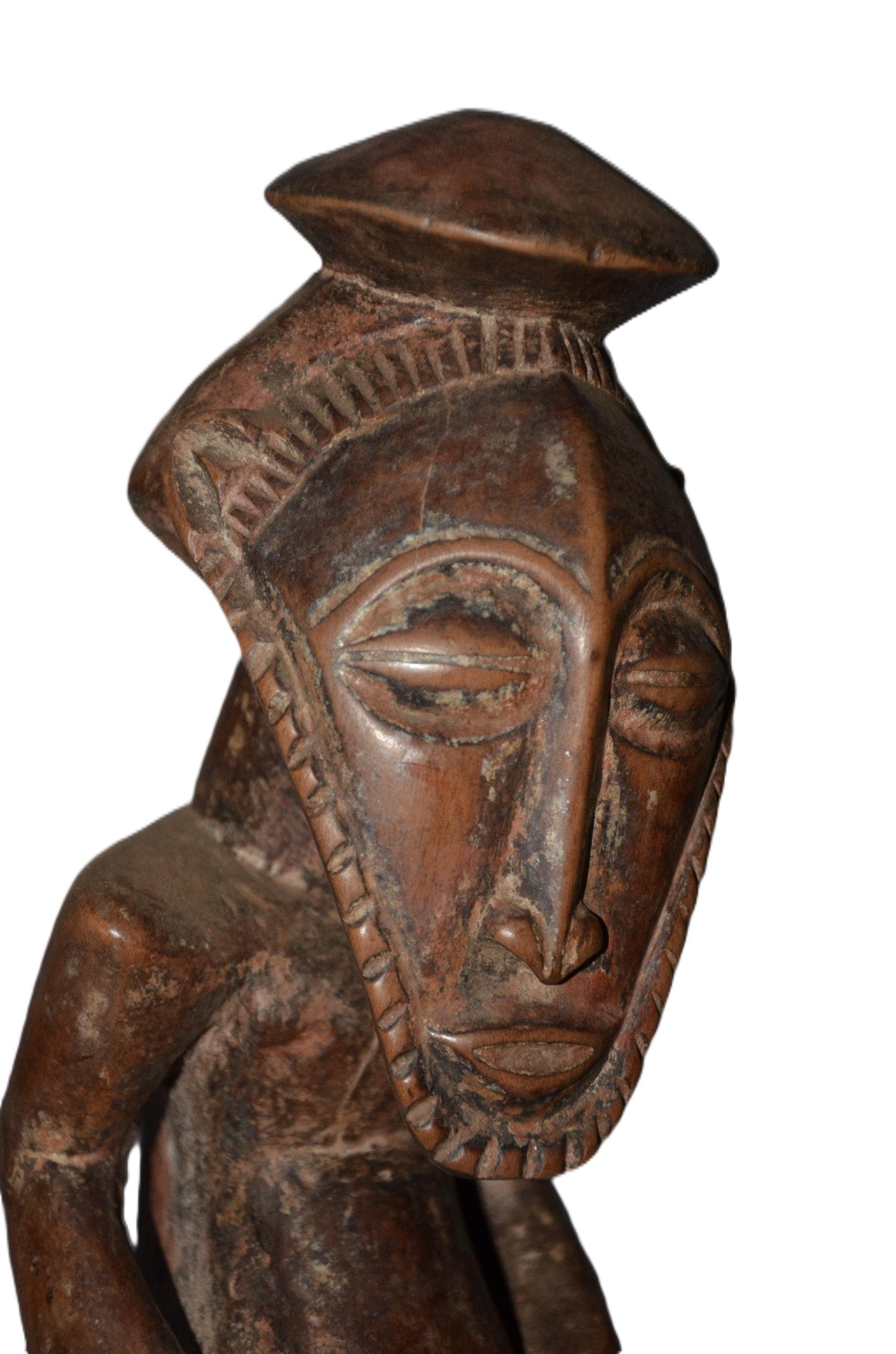 Authentic Lega Statue | Congolese Tribal Art | Hand-Carved Wood Sculpture