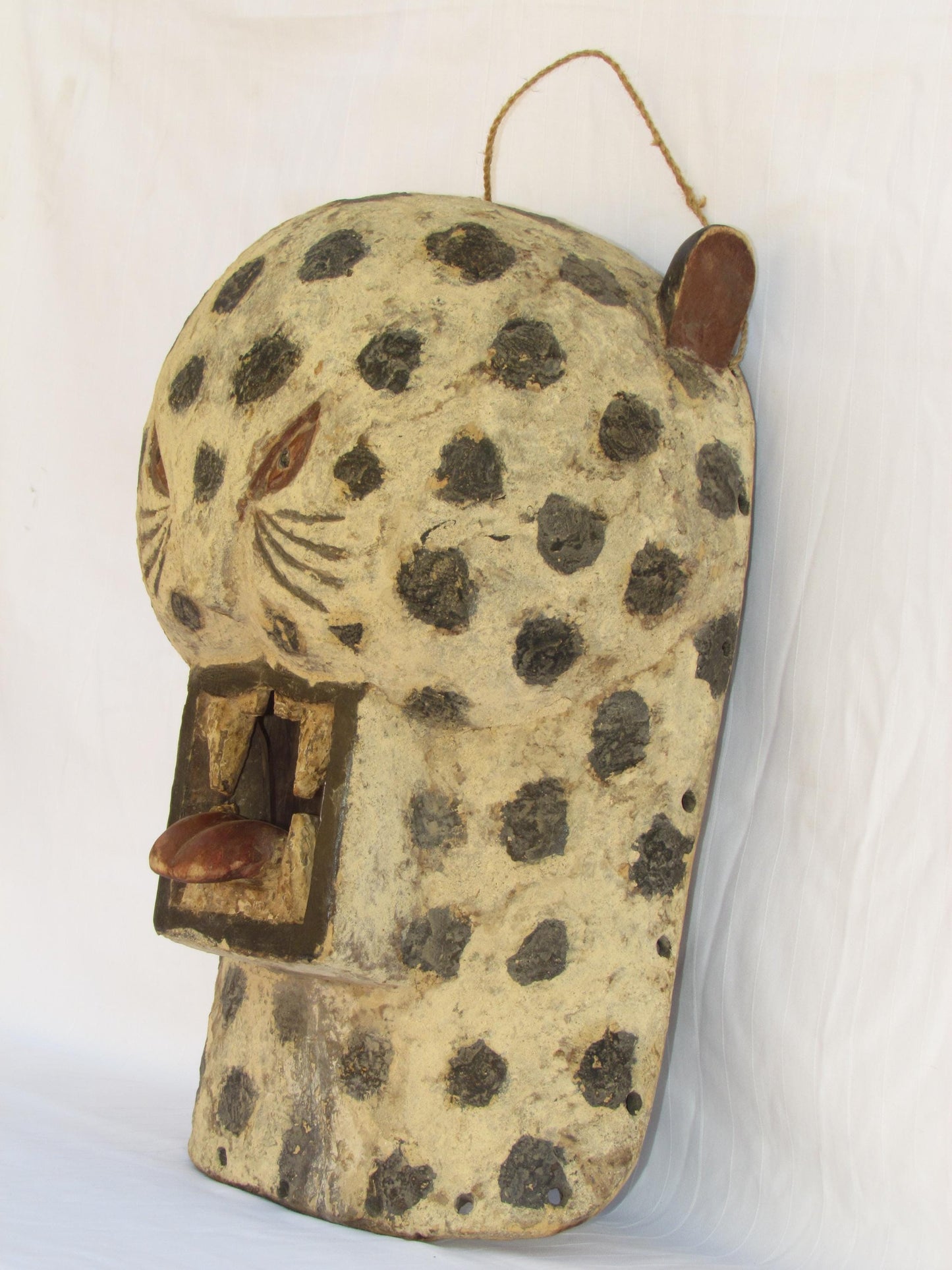 Hand carved wall hanging African traditional wooden masks from D.R.C
