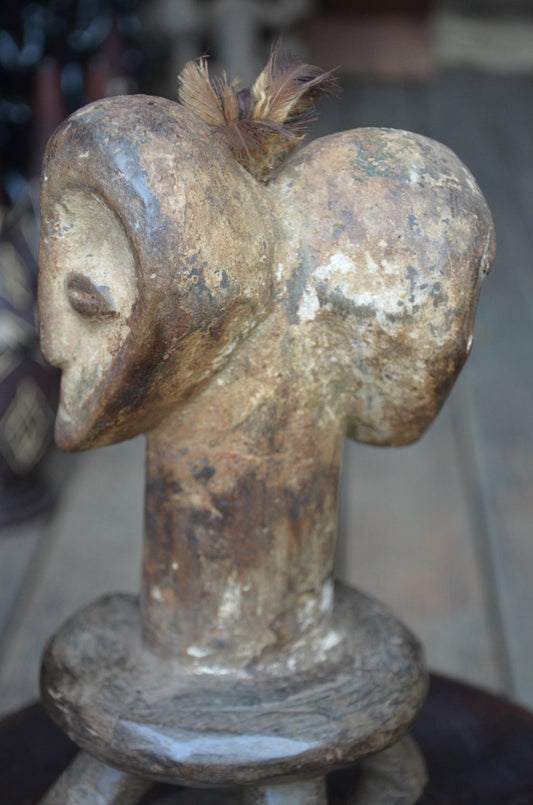 Authentic Lega Double-Headed Figure | Tribal Art | Congolese Sculpture