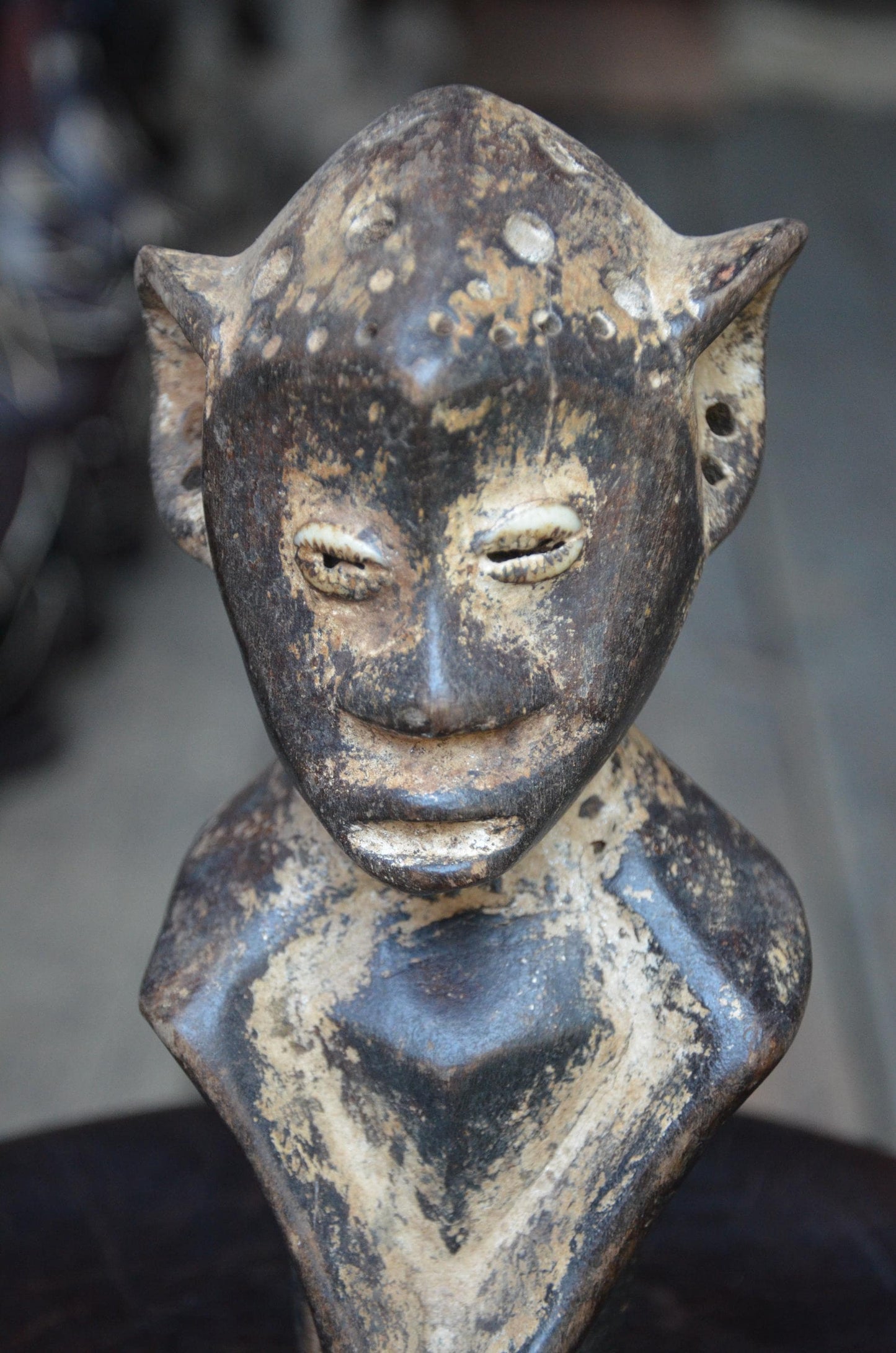 Authentic Lega Leopard Hybrid | Animal Sculpture | Tribal Wood Art