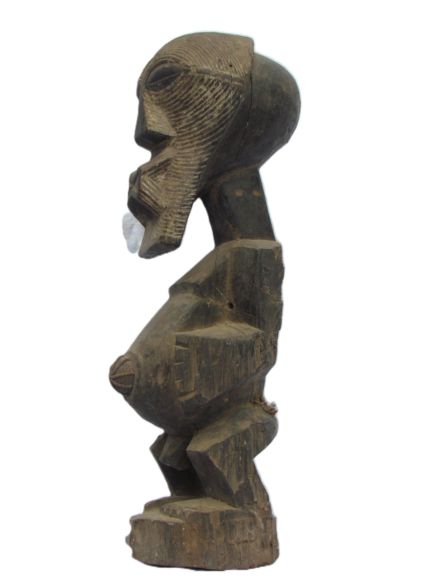 Figurine de pouvoir Songye Nkishi, sculpture fétiche africaine, art tribal du Congo, statue de protection spirituelle, figurine rituelle sculptée à la main