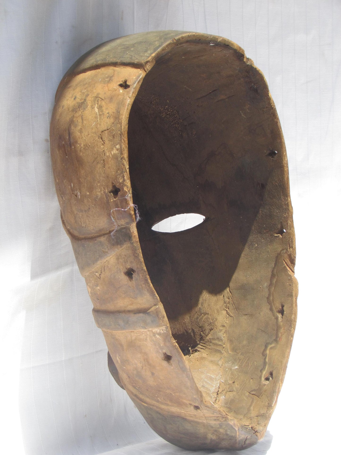 Vintage hand carved wall hanging African traditional wooden mask from D.R.C