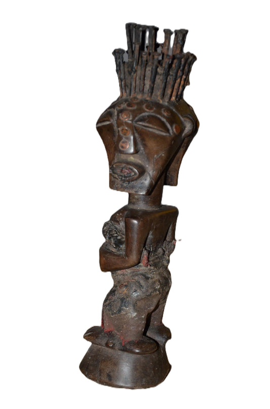 Authentic Songye Nkishi | Power Statue | Congolese Tribal Fetish Art