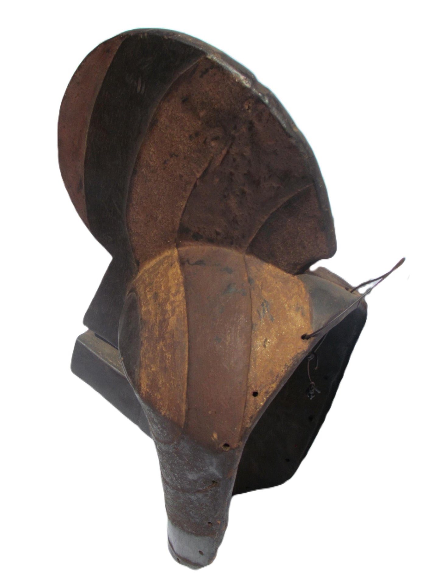 Masque en bois Kifwebe sculpté à la main vintage Songye de RDC.