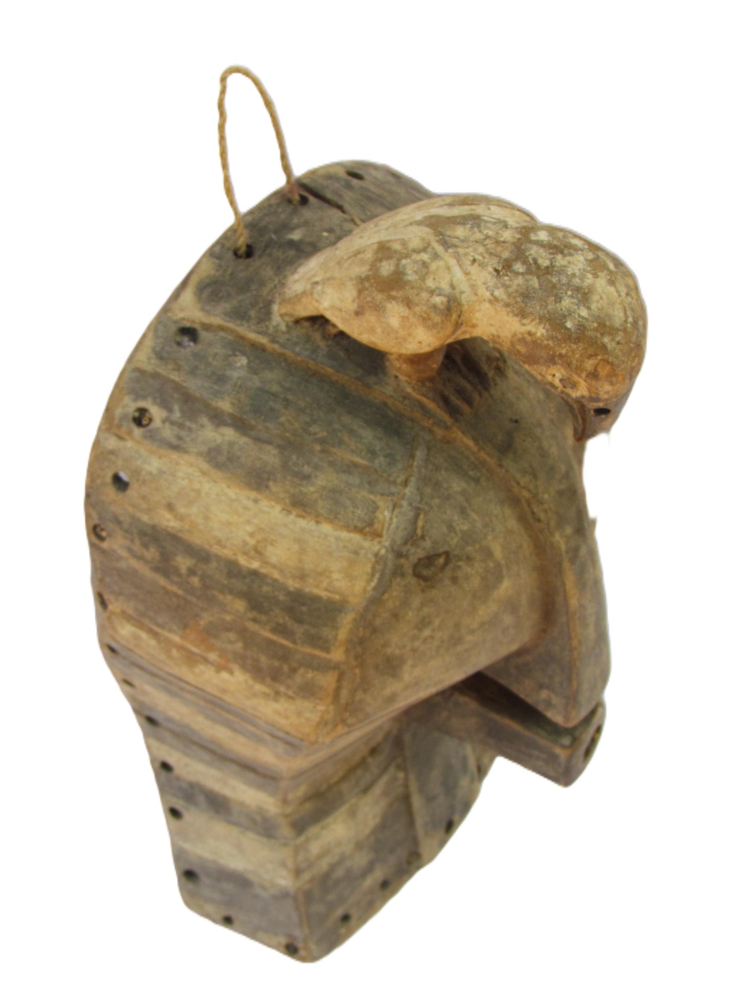 Masque africain | Songye antique sculpté à la main | Décoration murale unique | Objets de collection ethniques et tribaux pour la maison.