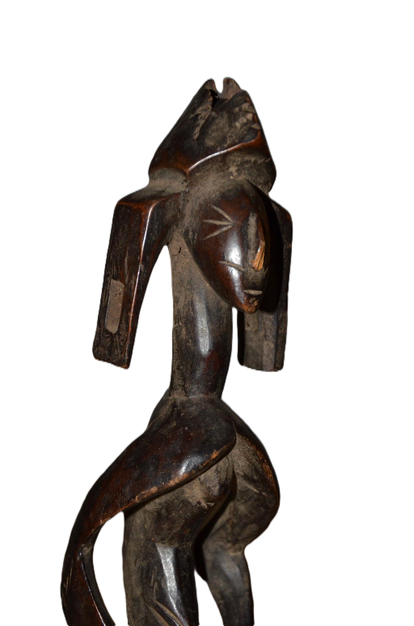 Authentic Mumuye Statue | Nigerian Tribal Figure | Abstract Wood Sculpture