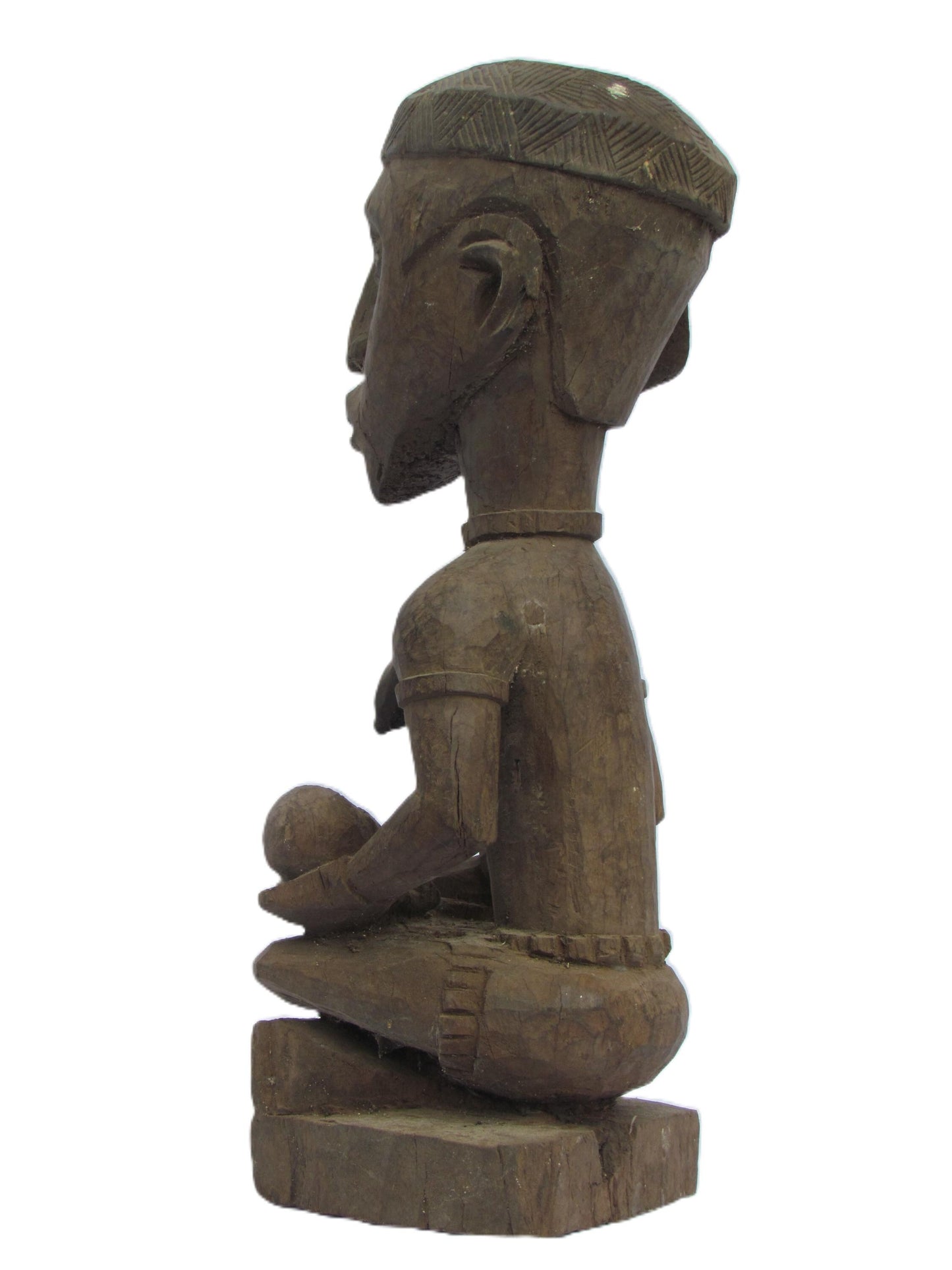 Statue de maternité Yombe Phemba, figure de fertilité africaine, art tribal Congo-Angola sculpté à la main, sculpture centrafricaine