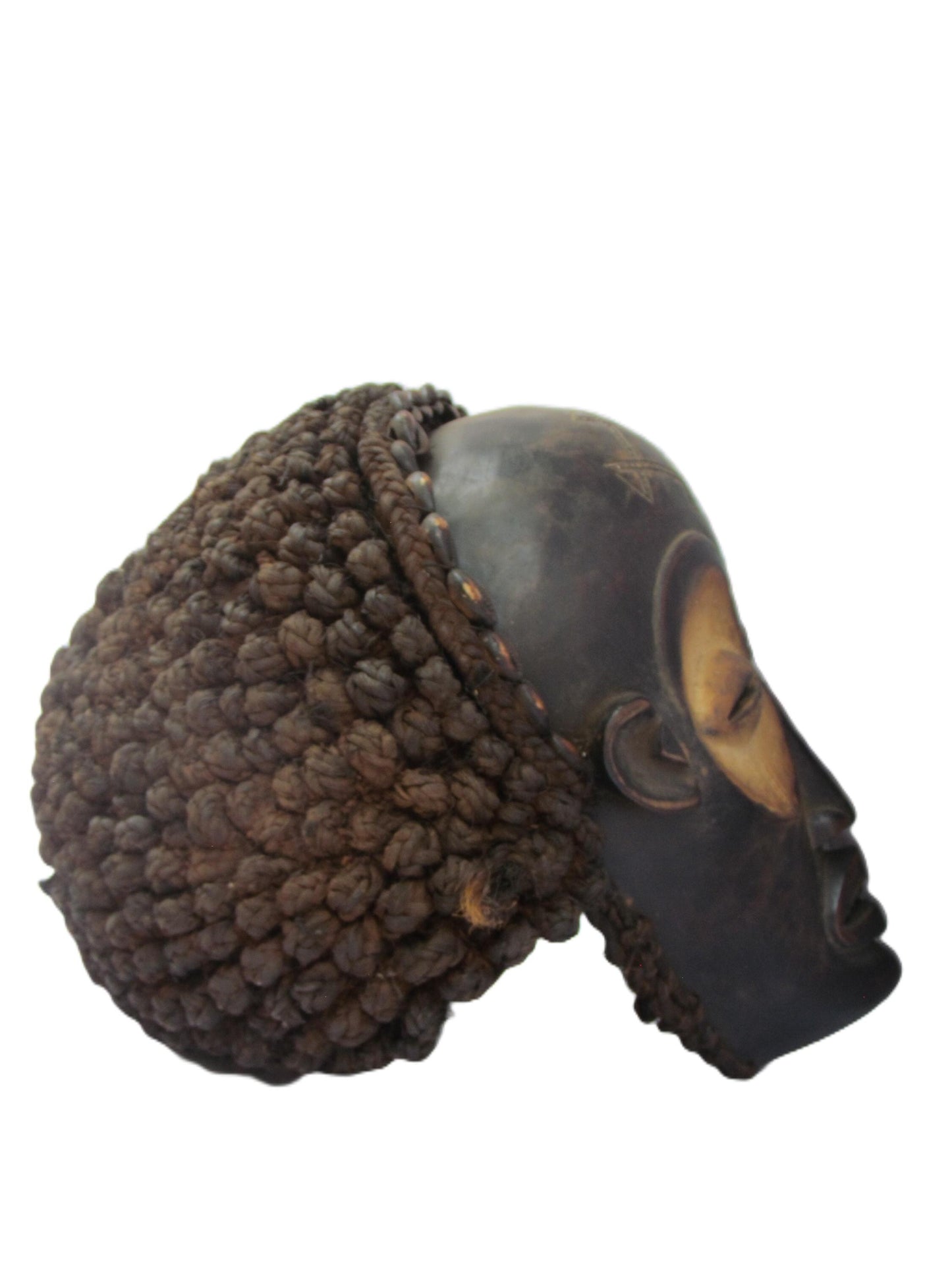 Original DRC Chokwe Tribe Mask Vintage Art African Wall Hanging Deco Antique Shelf Table.
