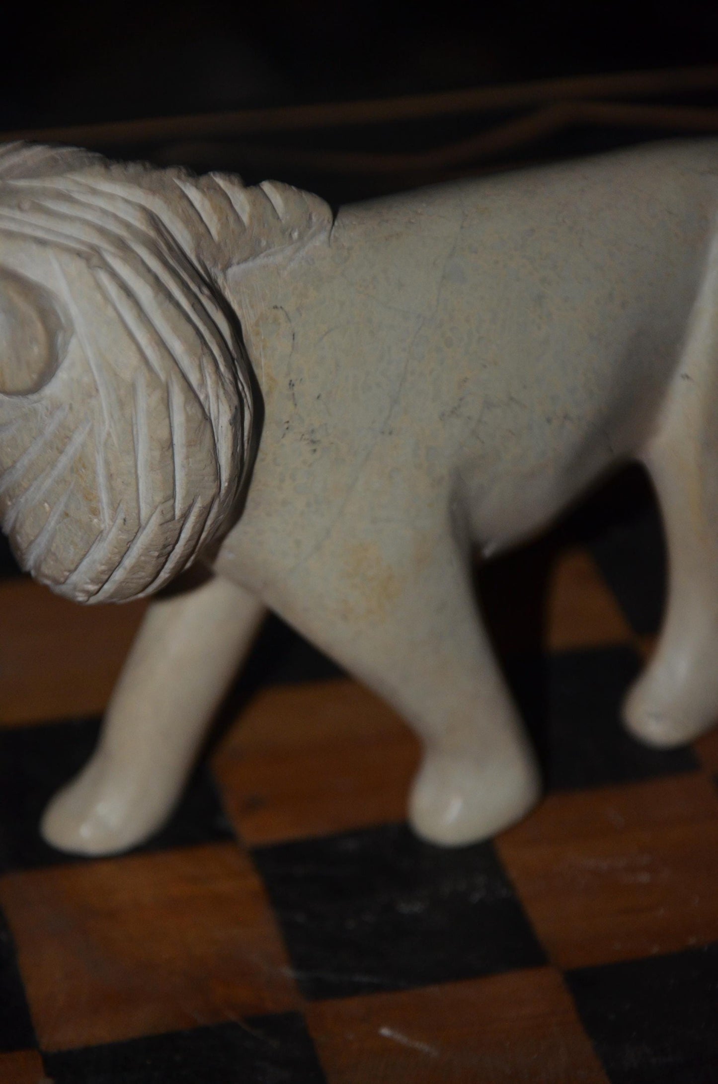 Hand-Carved African Soapstone Lion Sculpture | Wildlife Art